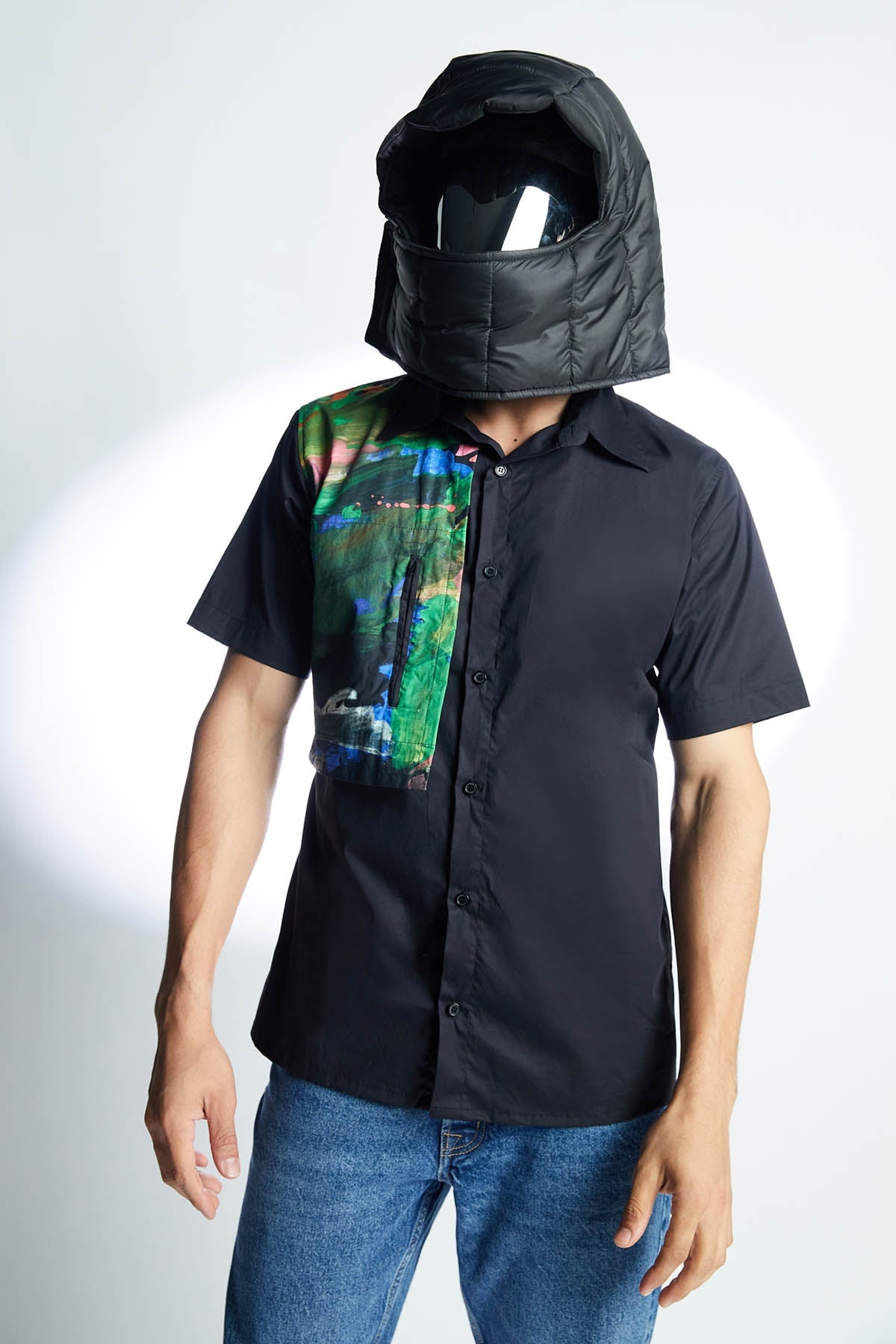 Abstract Universe Print Shirt for Men