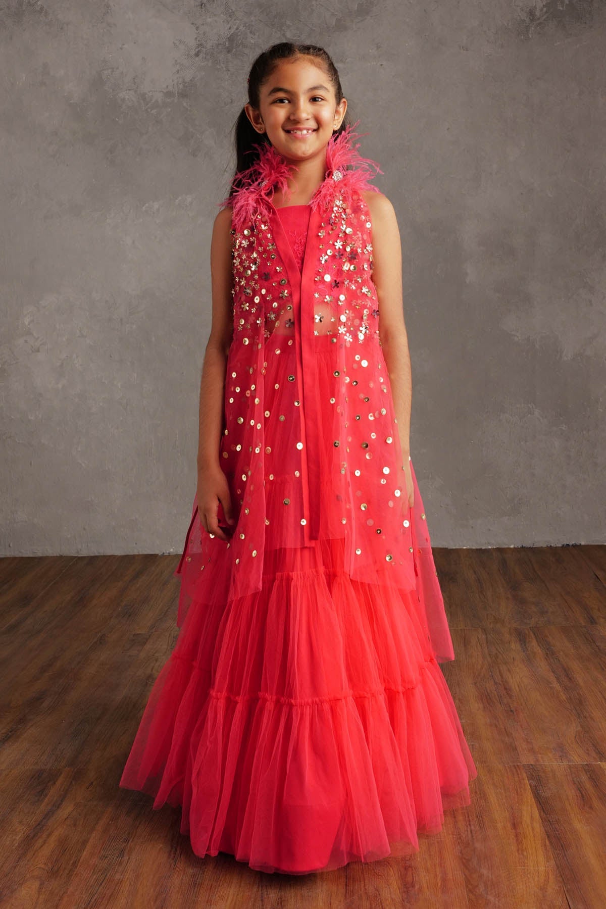 By Not So Serious By Pallavi Mohan Applique Work Lehenga Set For Girls Available online at ScrollnShops