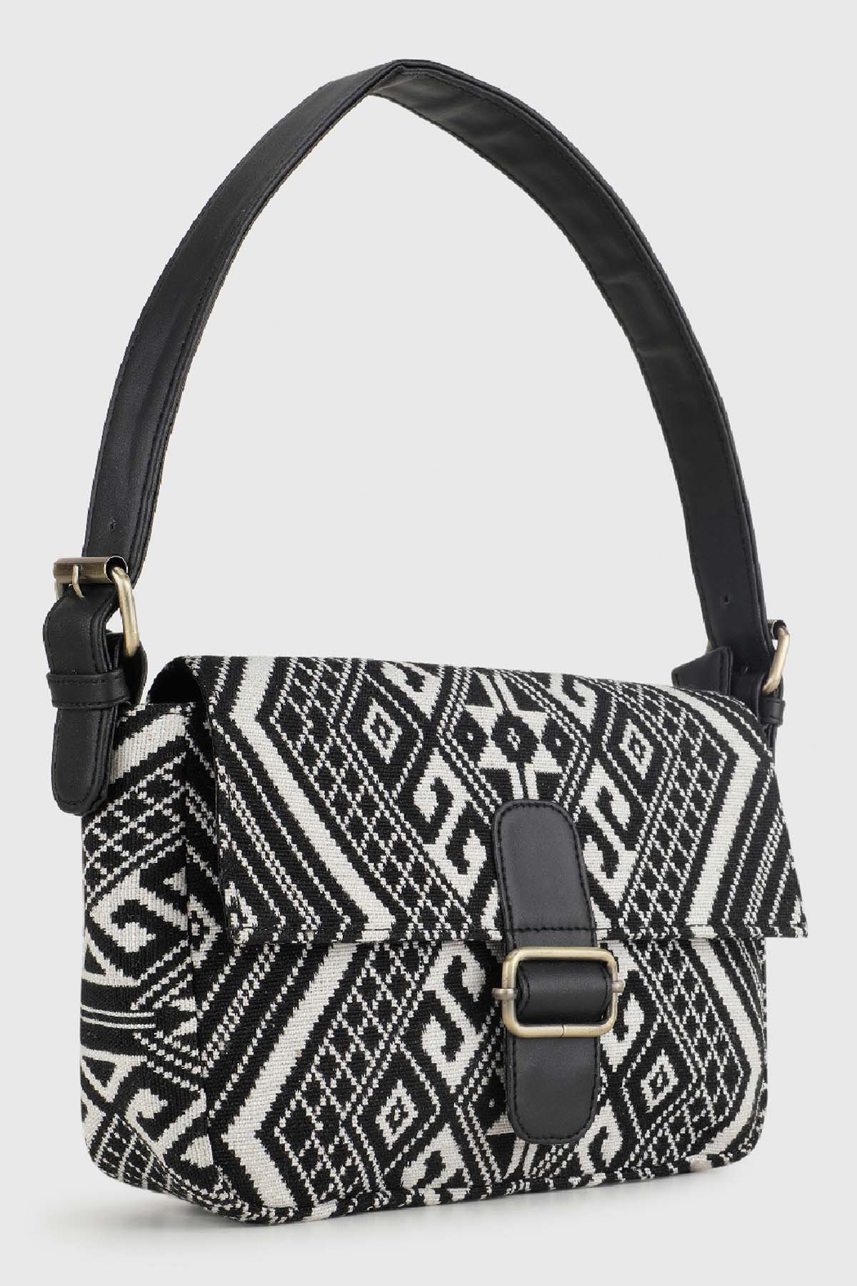 Aztec Design Baguette Bag