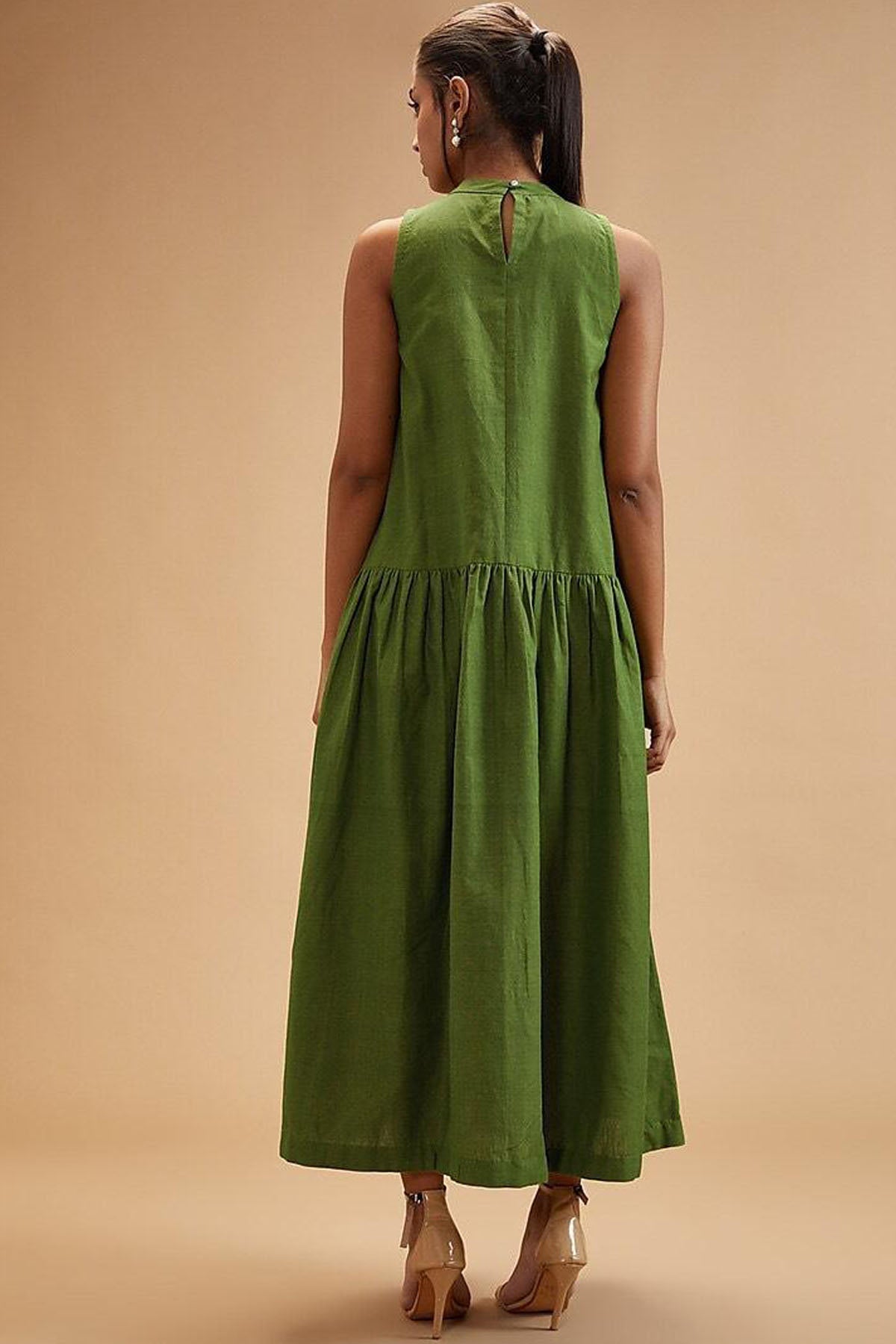 Basil Green Halter Neck Dress