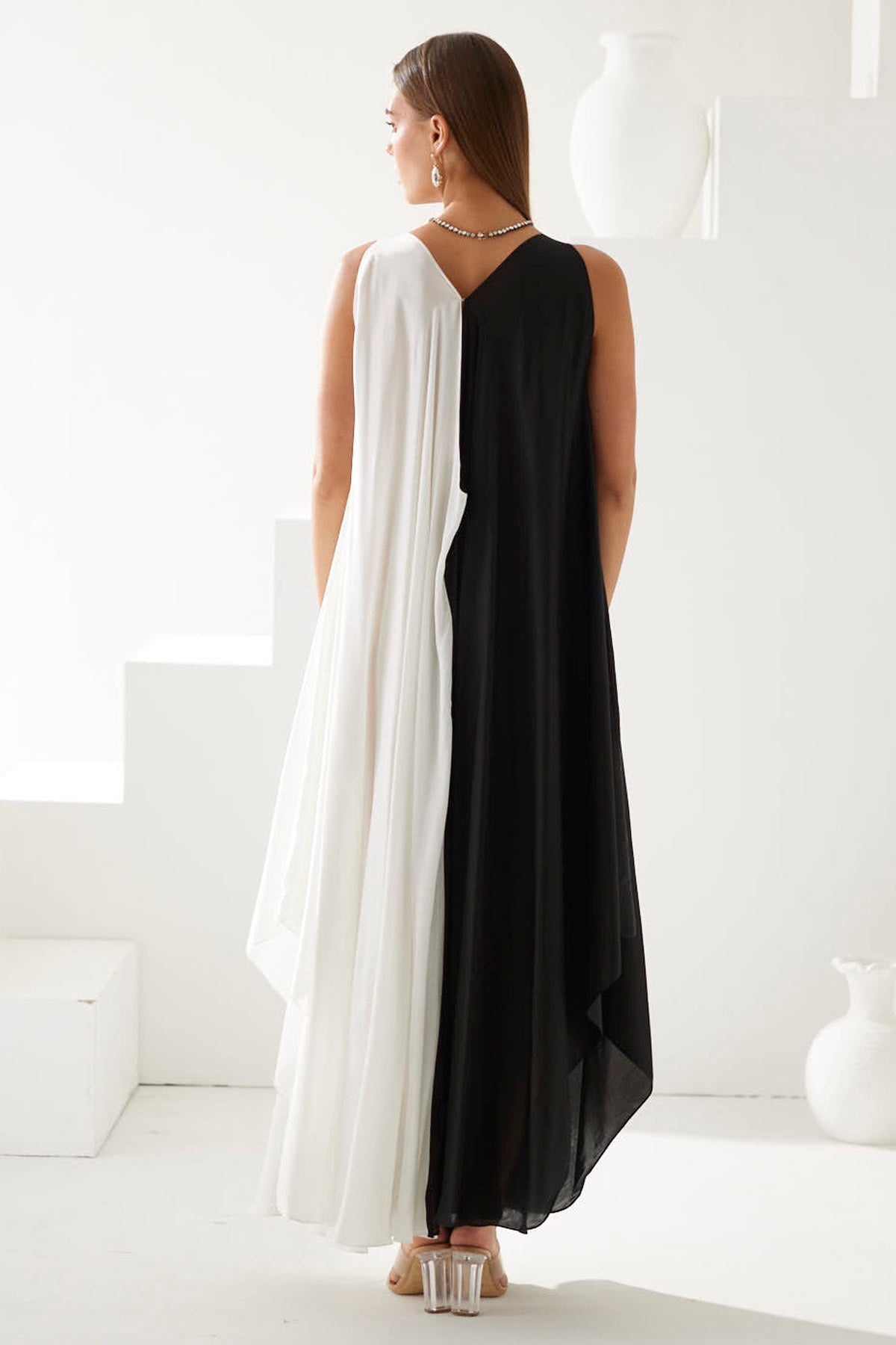 Black & White Colorblock Dress