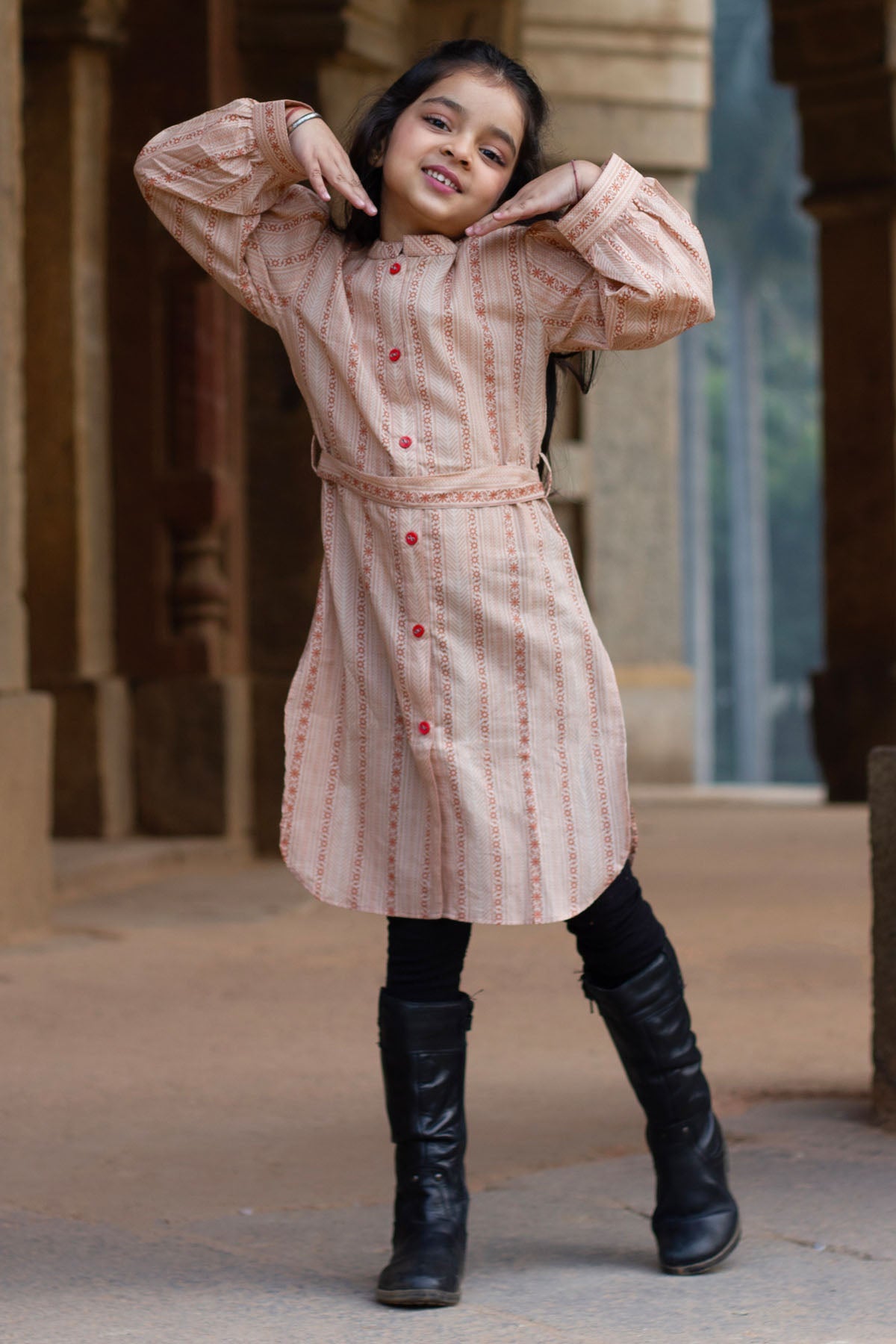 Designer ViYa Classy Print Cotton Dress For Kids (Boys & Girls) Available online at ScrollnShops
