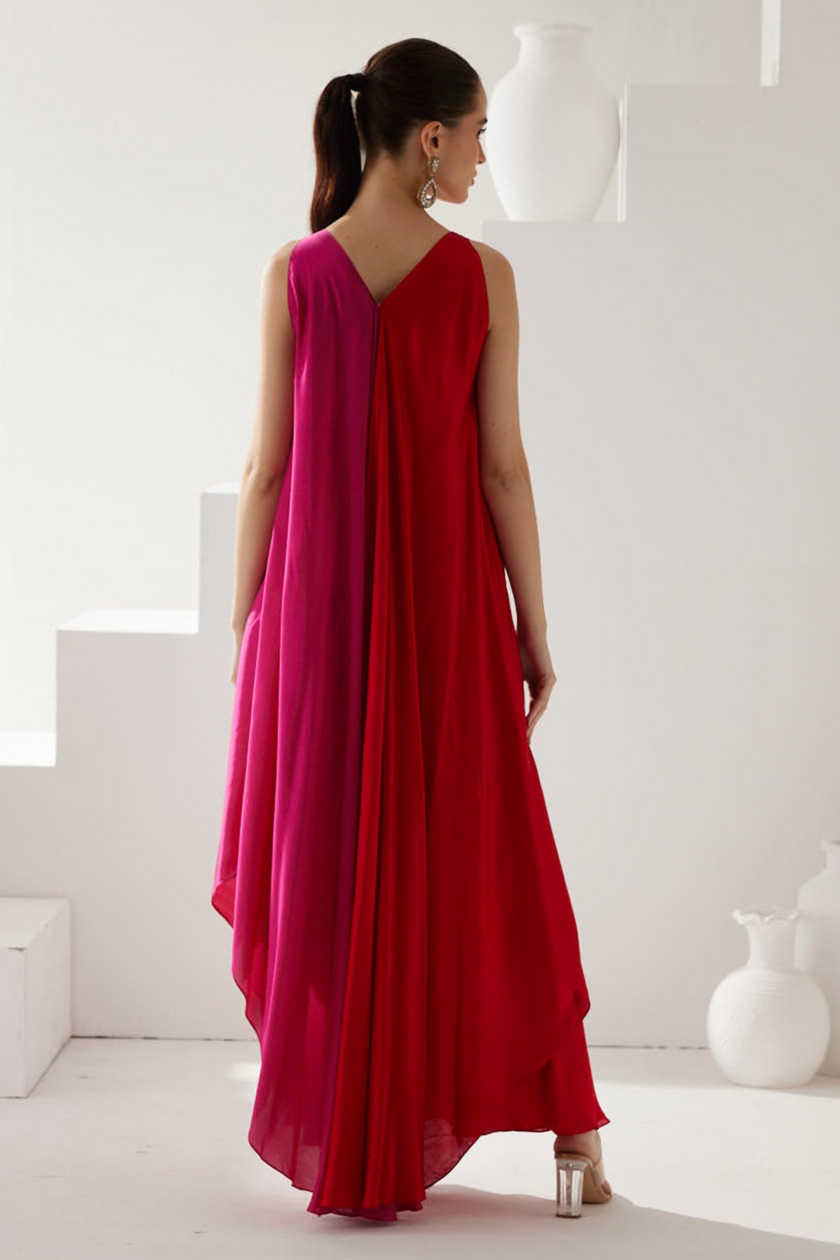 Colorblock Modal Maxi Dress