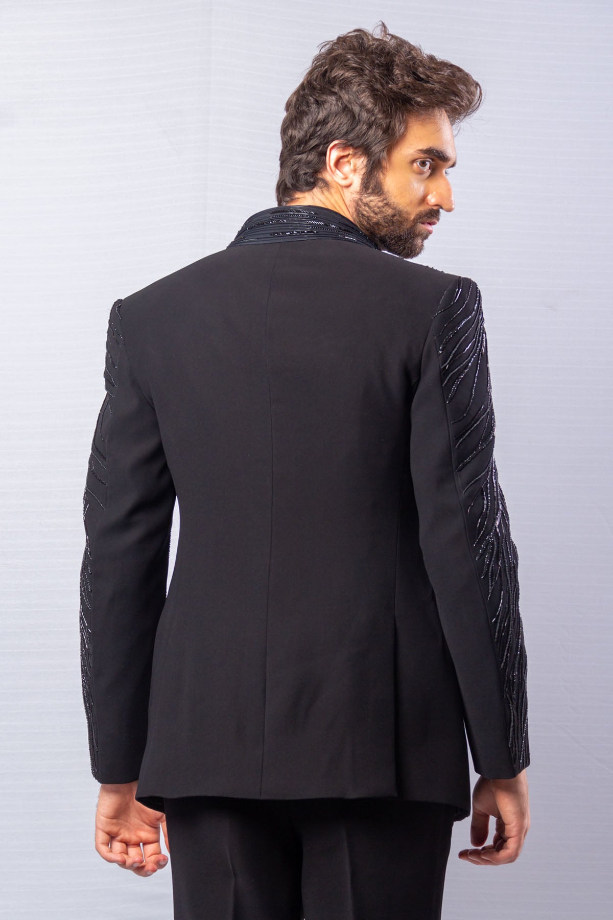 Embellished Tuxedo Suit