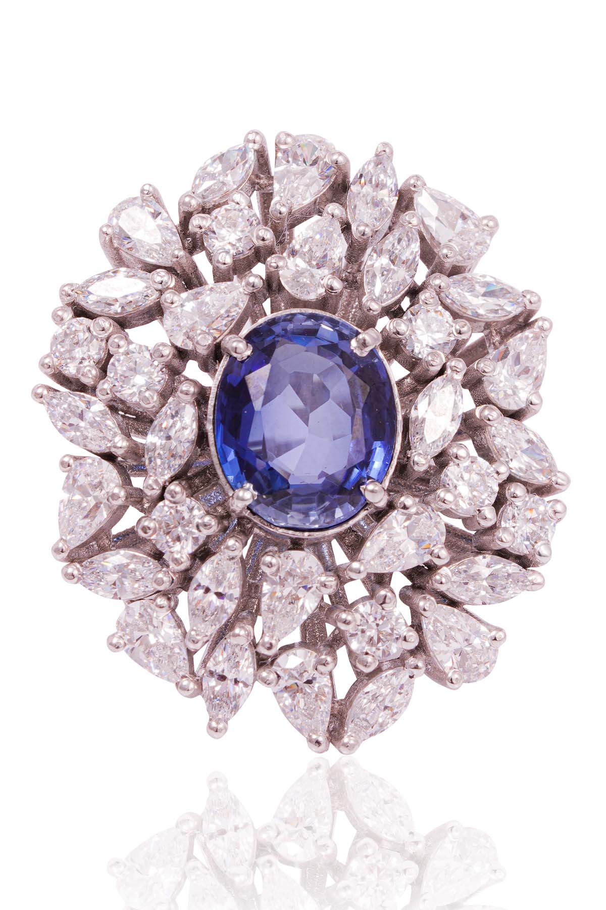 Faux Blue Sapphire Ring