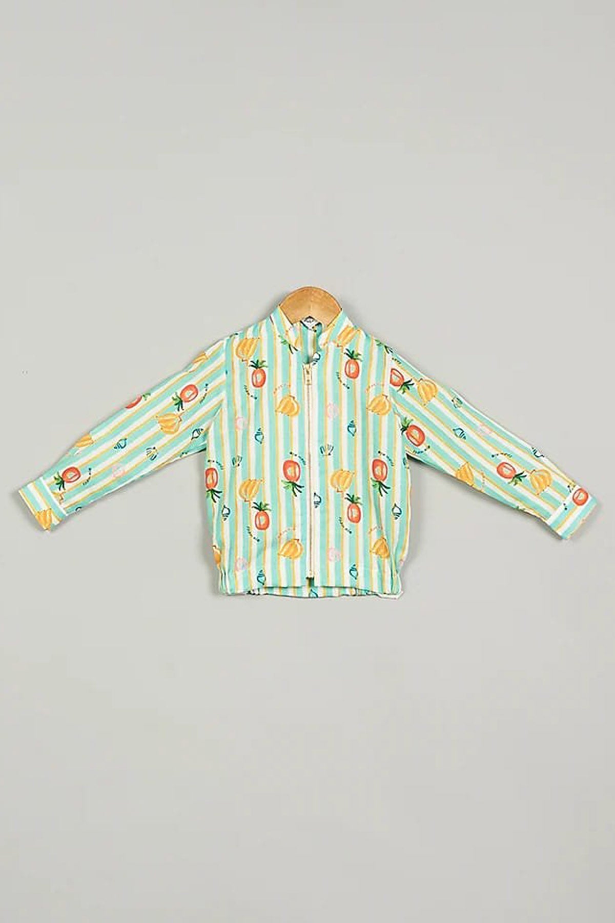 Designer Little Brats Fruit Printed Cotton Jacket For Kids Available online at ScrollnShops