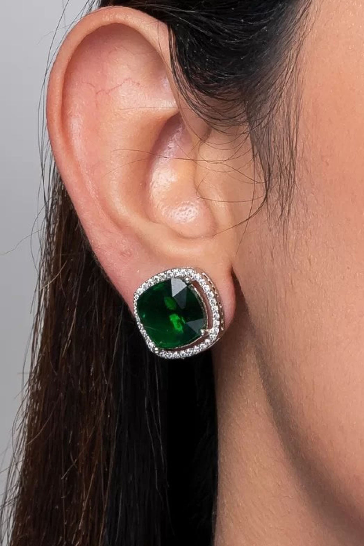 Green Square American Diamond of Brand Putstyle Available online at ScrollnShops