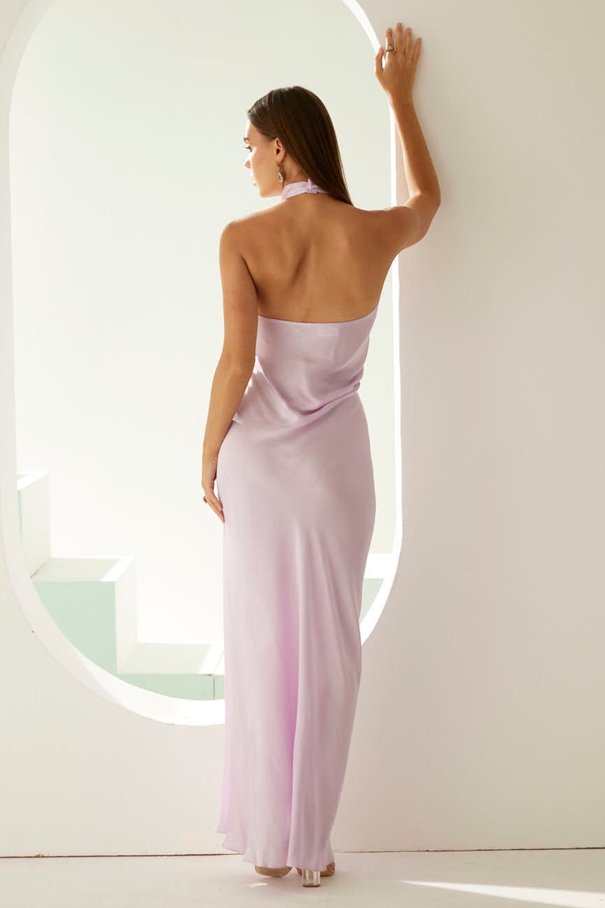 Lilac Modal Halter Maxi Dress