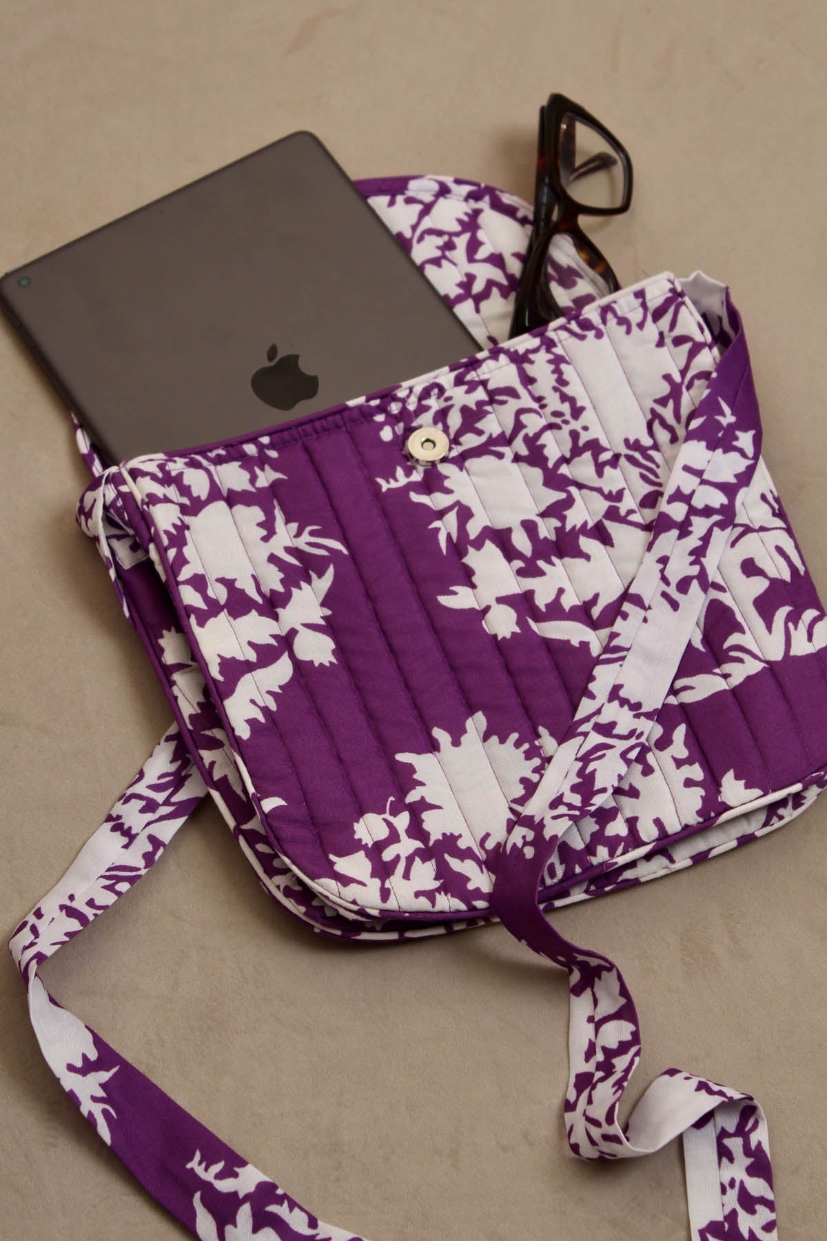 Periwinkle Floral Crossbody Bag