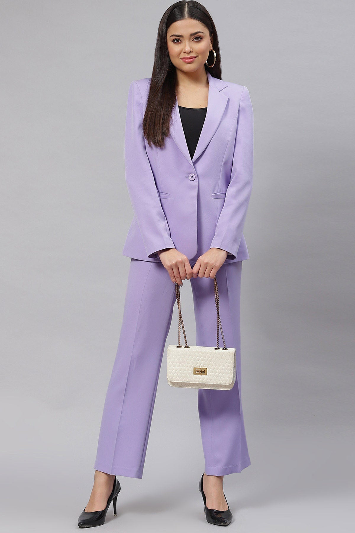 Buy PowerSutra Notched Lapel Pant Suit For Women Available online at  ScrollnShops