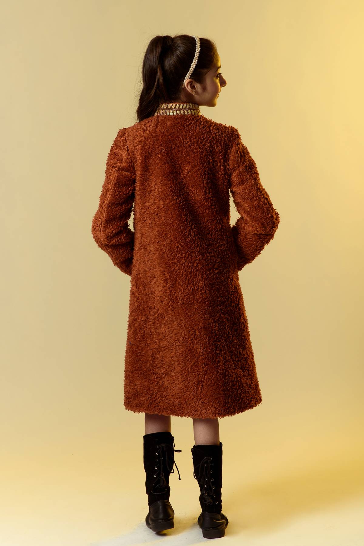 Embroidered Knitted Coat