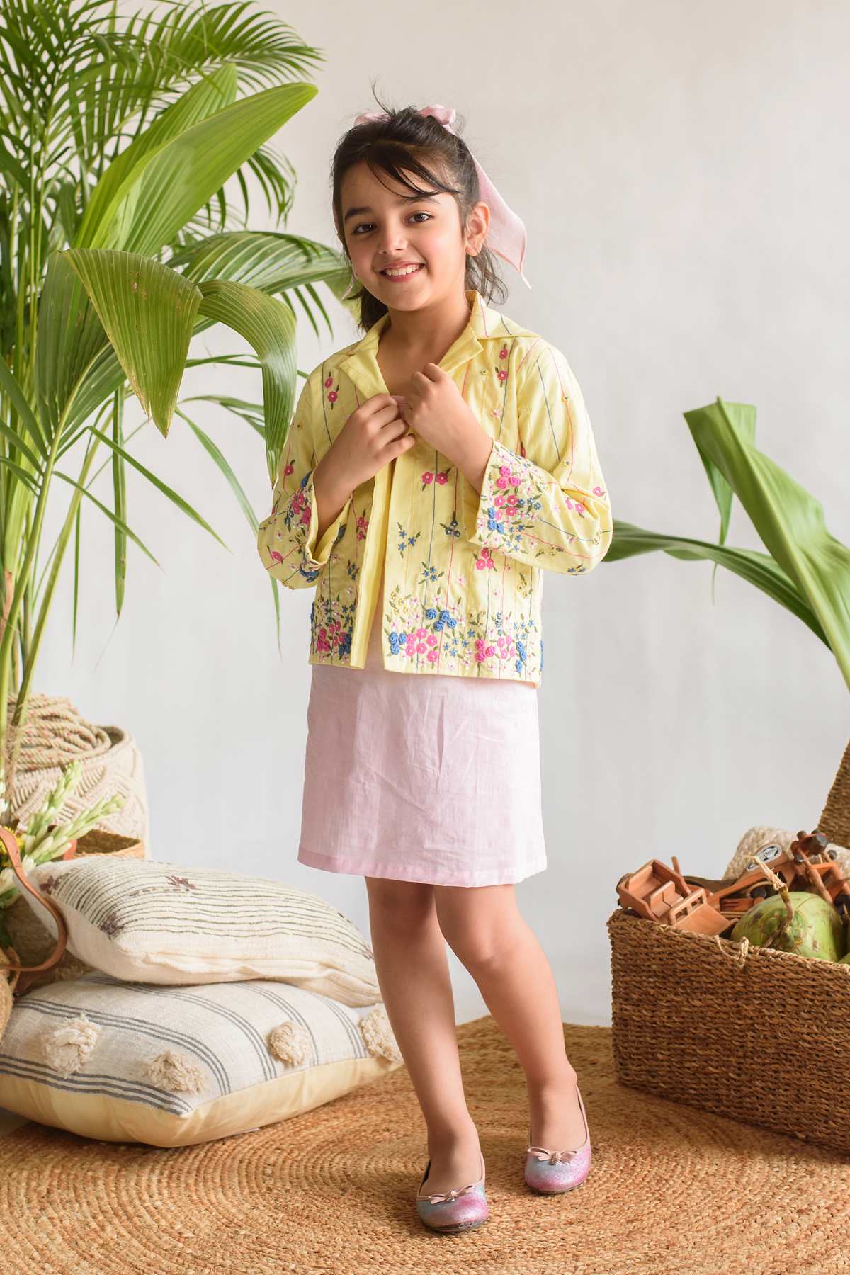 Buy Kids Designer Littleens Jacket with delicate embroidery Online at ScrollnShops