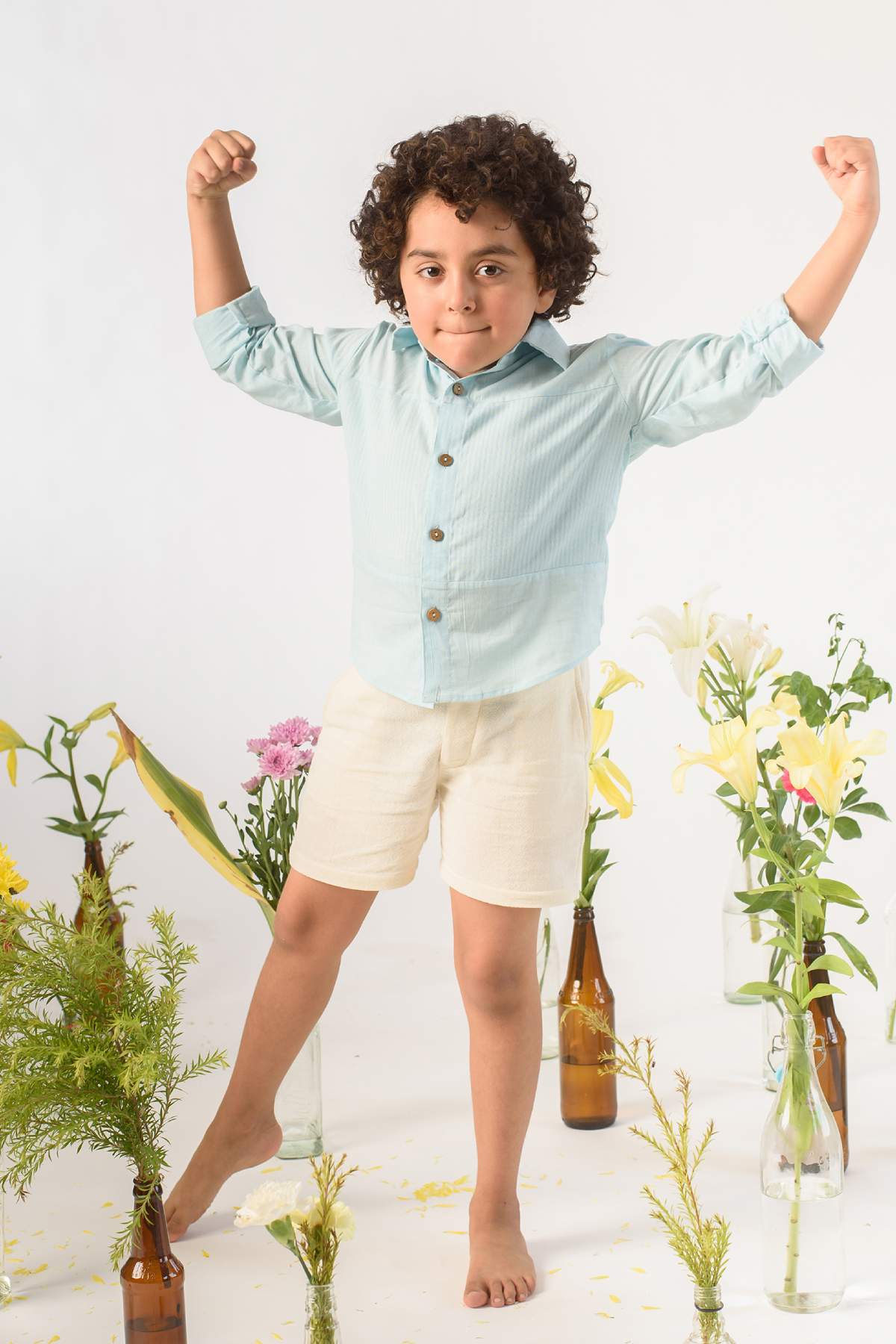 Buy Kids Designer Littleens Light weight and sturdy regular fit shorts Online at ScrollnShops