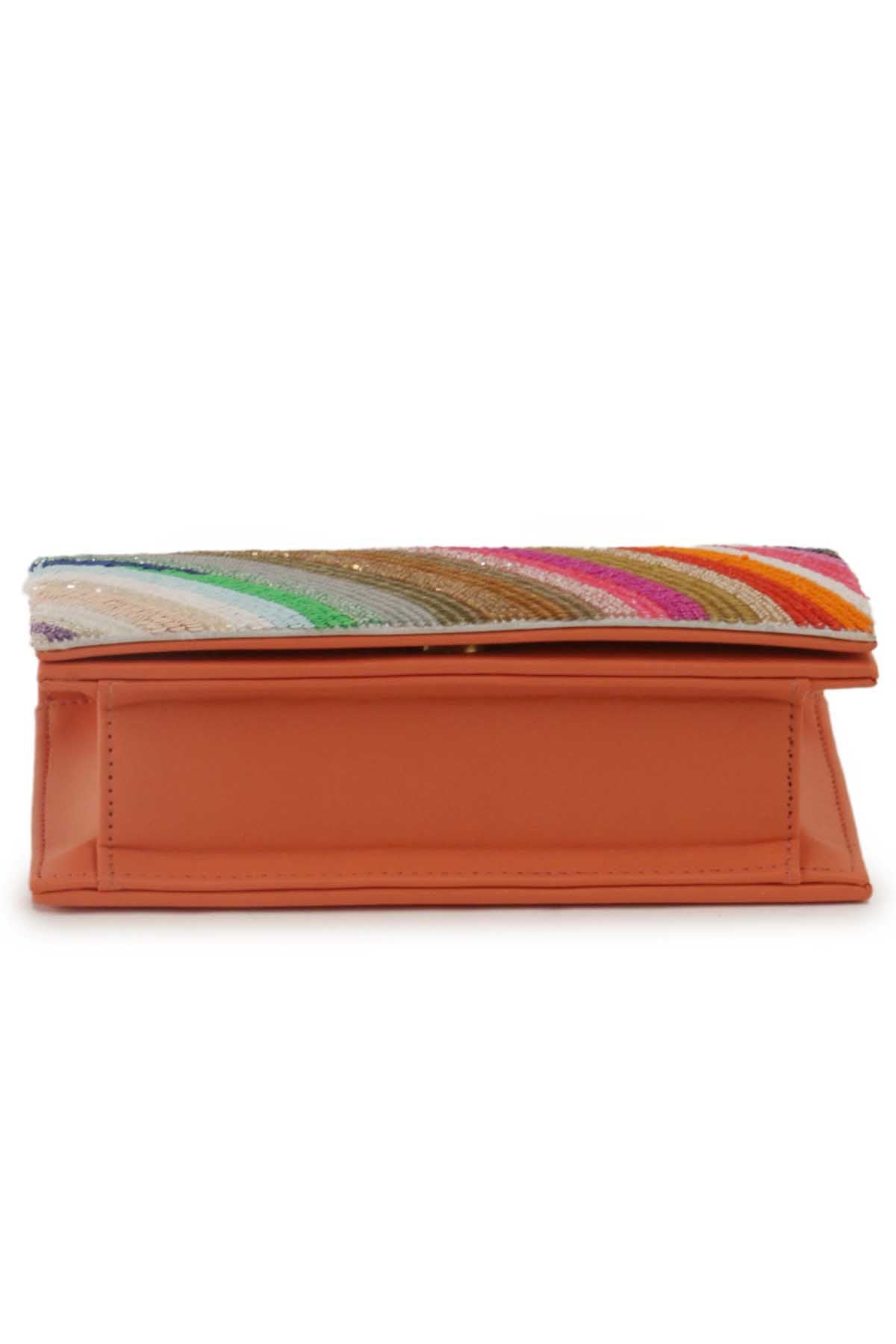 Rainbow Embroidered Clutch