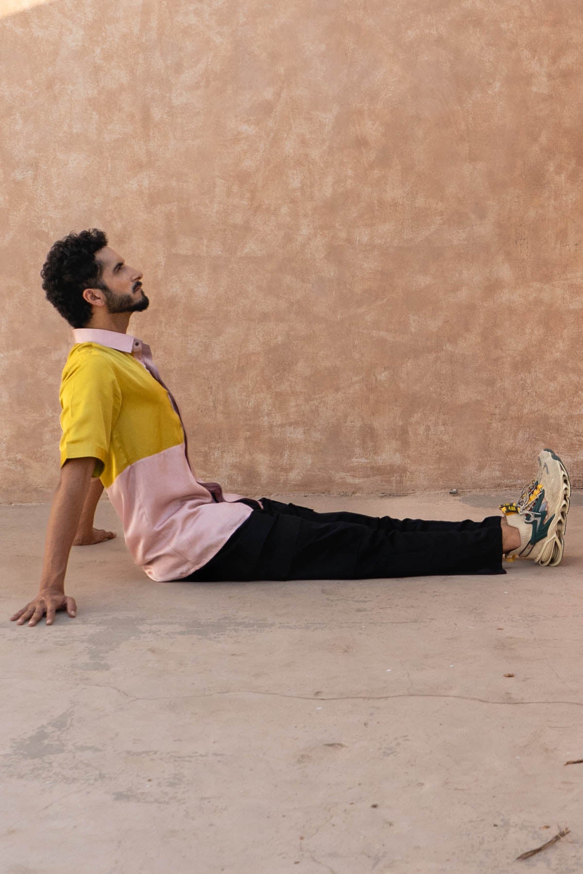 Yellow & Pink Colorblock Shirt