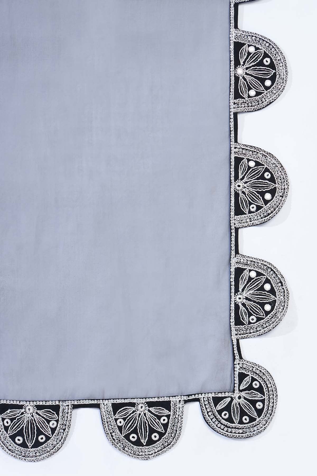 Black & Silver Mirror Lehenga Set