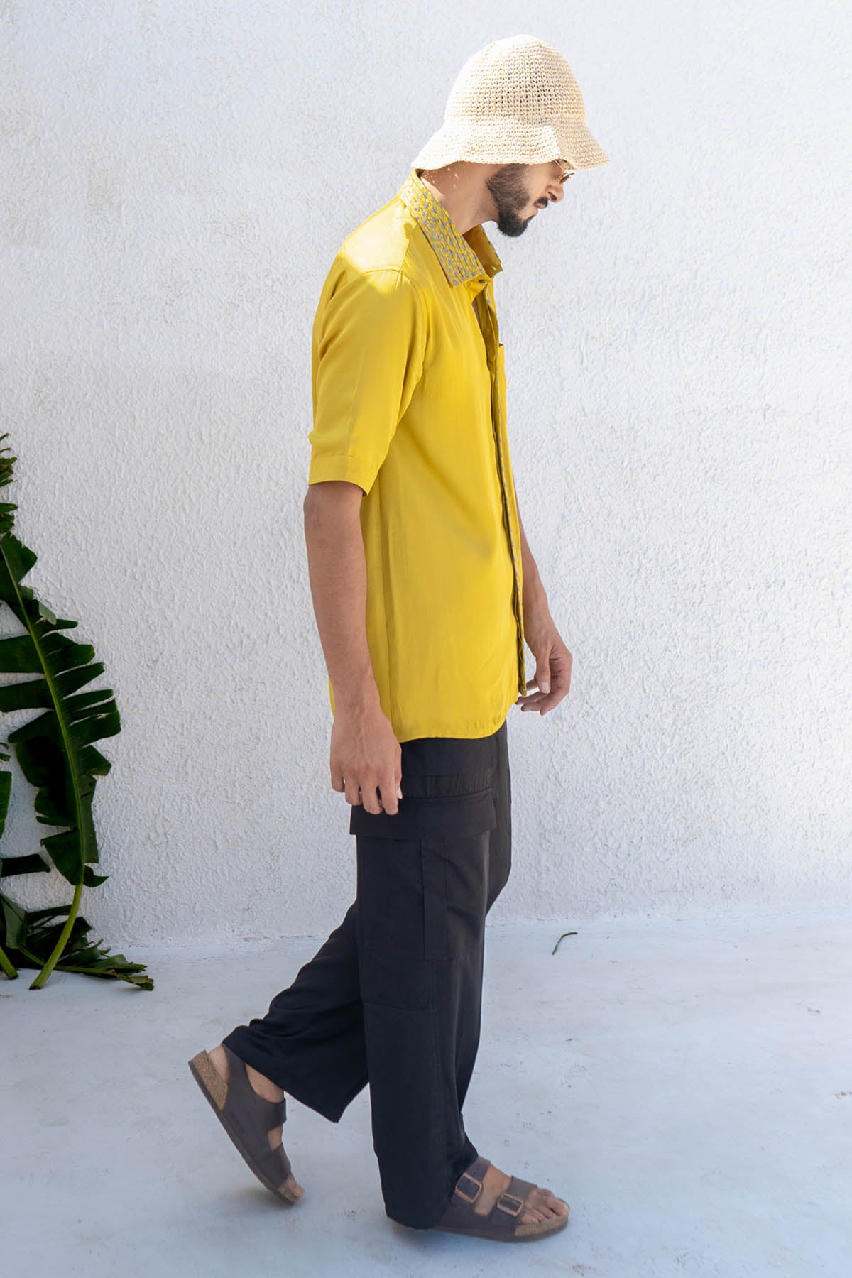 Yellow & Green Braided Shirt