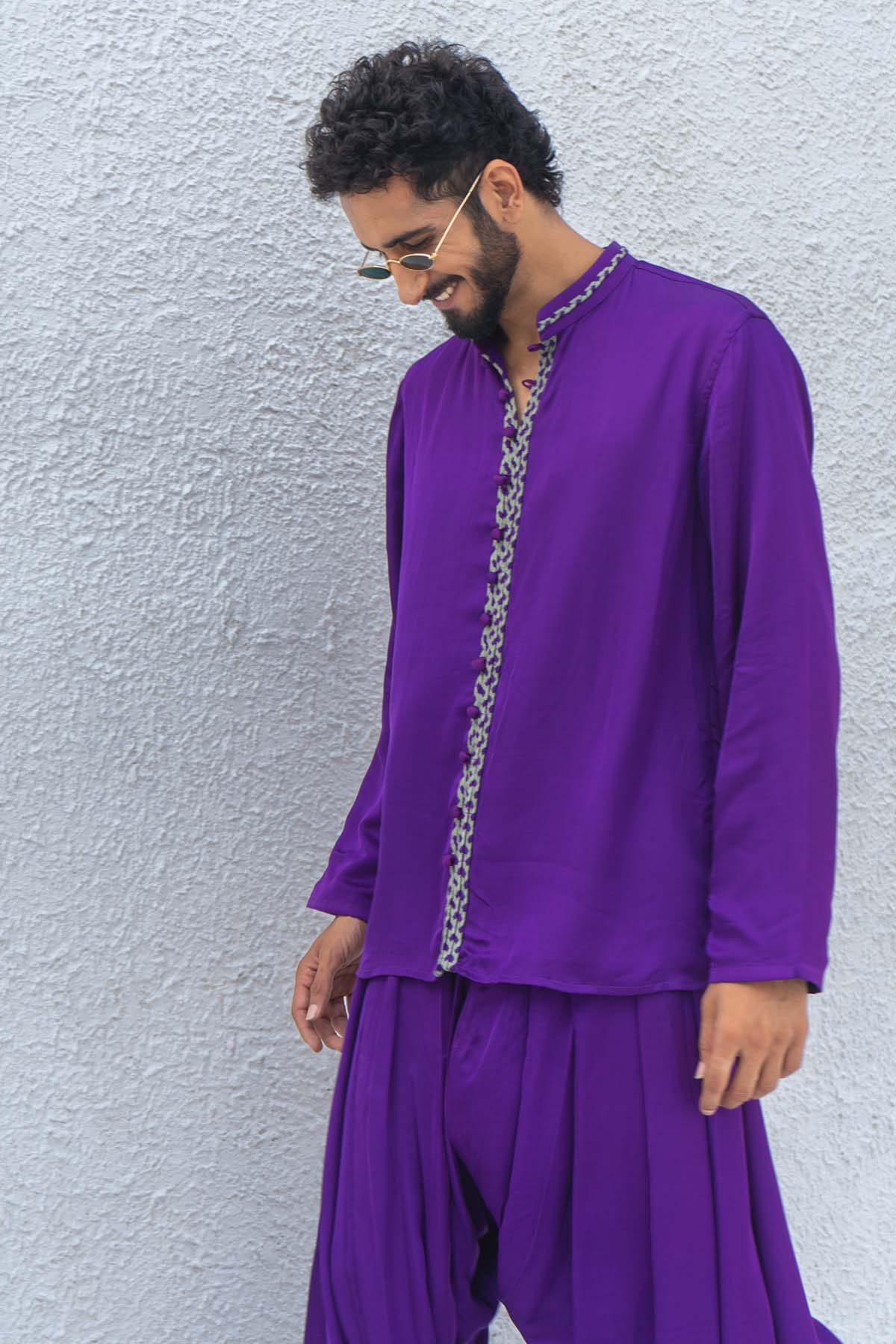 Purple & Green Braid Co-ord Set