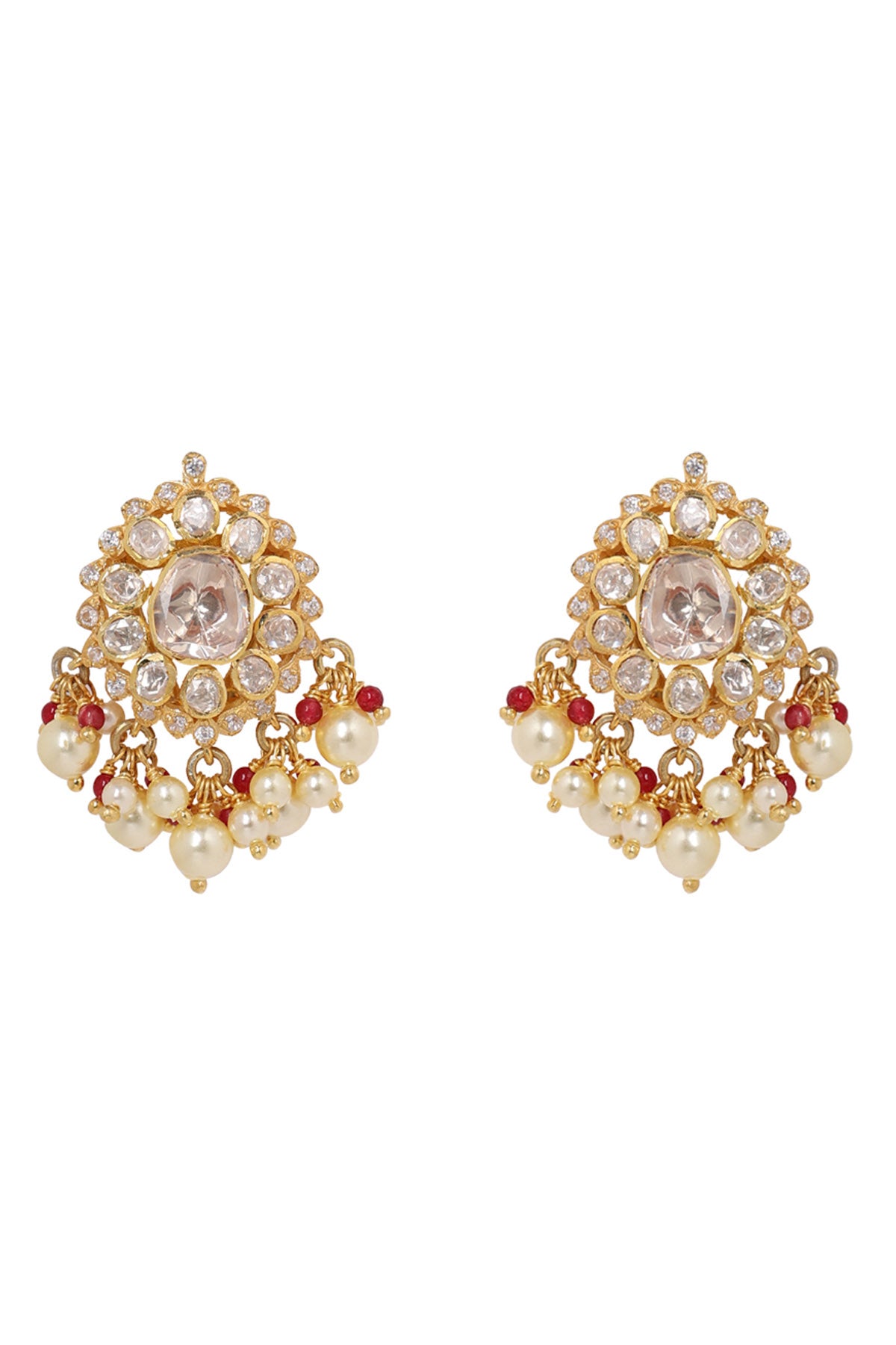 925 Silver Polki Necklace Set