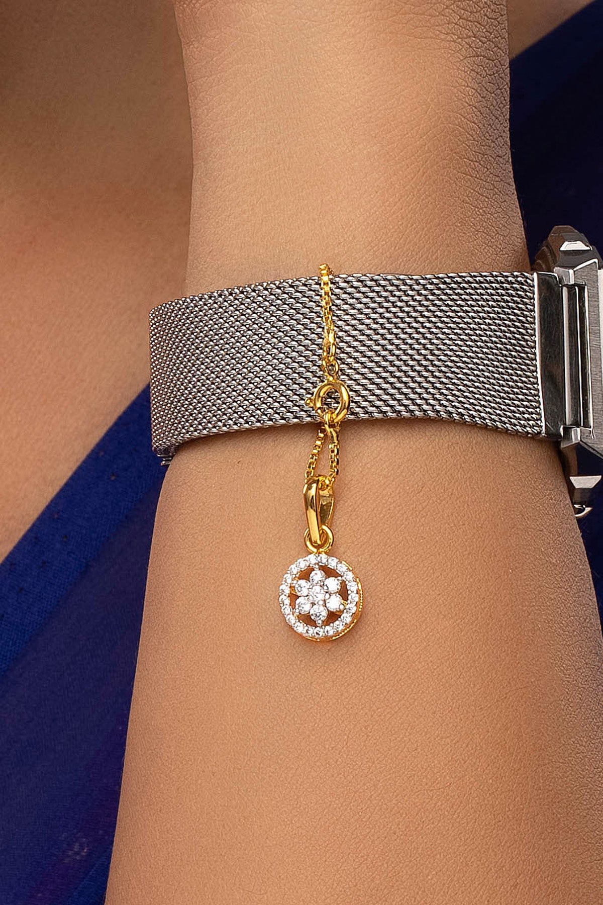 Buy 925 Silver Chakra Watch Charm for women by Sica online available at scrollnshops