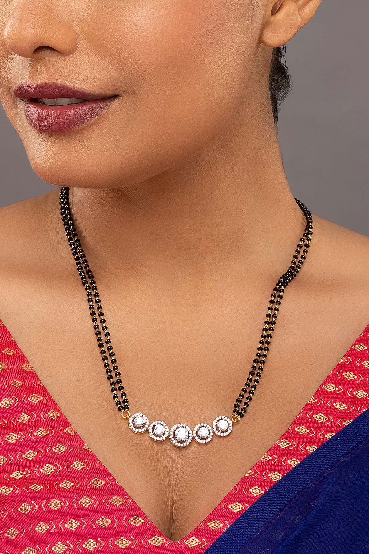 Buy 925 Silver Diamond Mangalsutra for women by Sica online available at scrollnshops