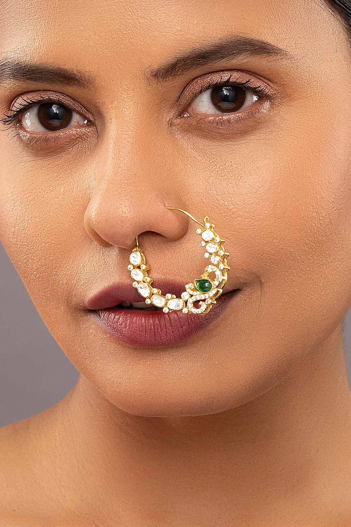 Buy 925 Silver Diamond Nose Ring for women by Sica online available at scrollnshops