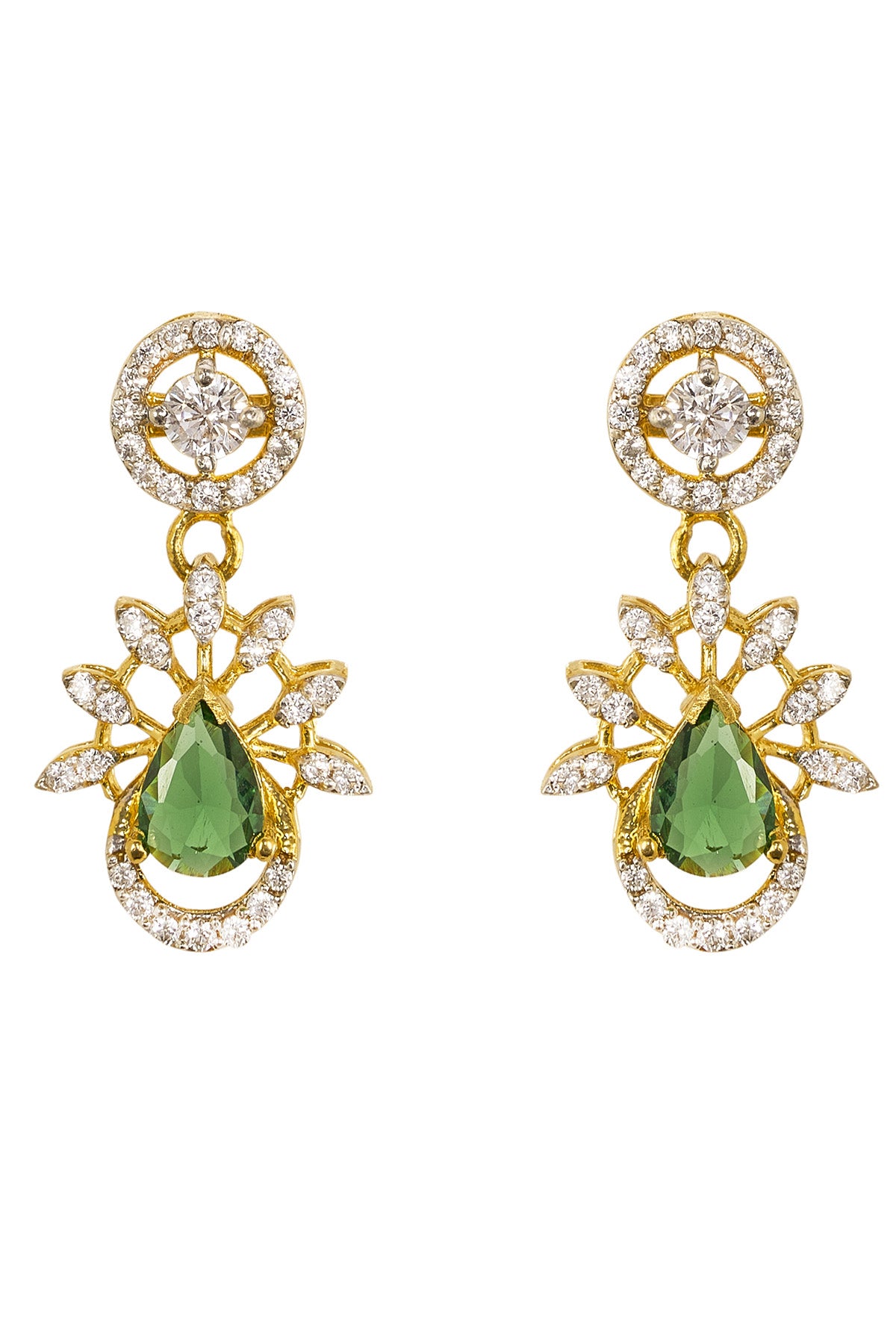 925 Silver Drop Stone Earrings