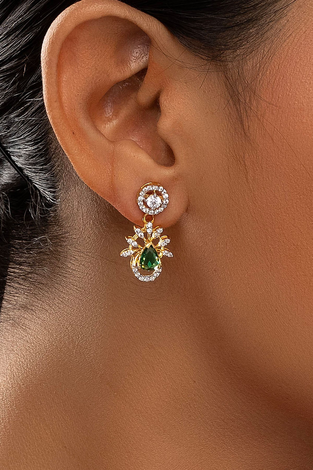 Buy 925 Silver Drop Stone Earrings for women by Sica online available at scrollnshops