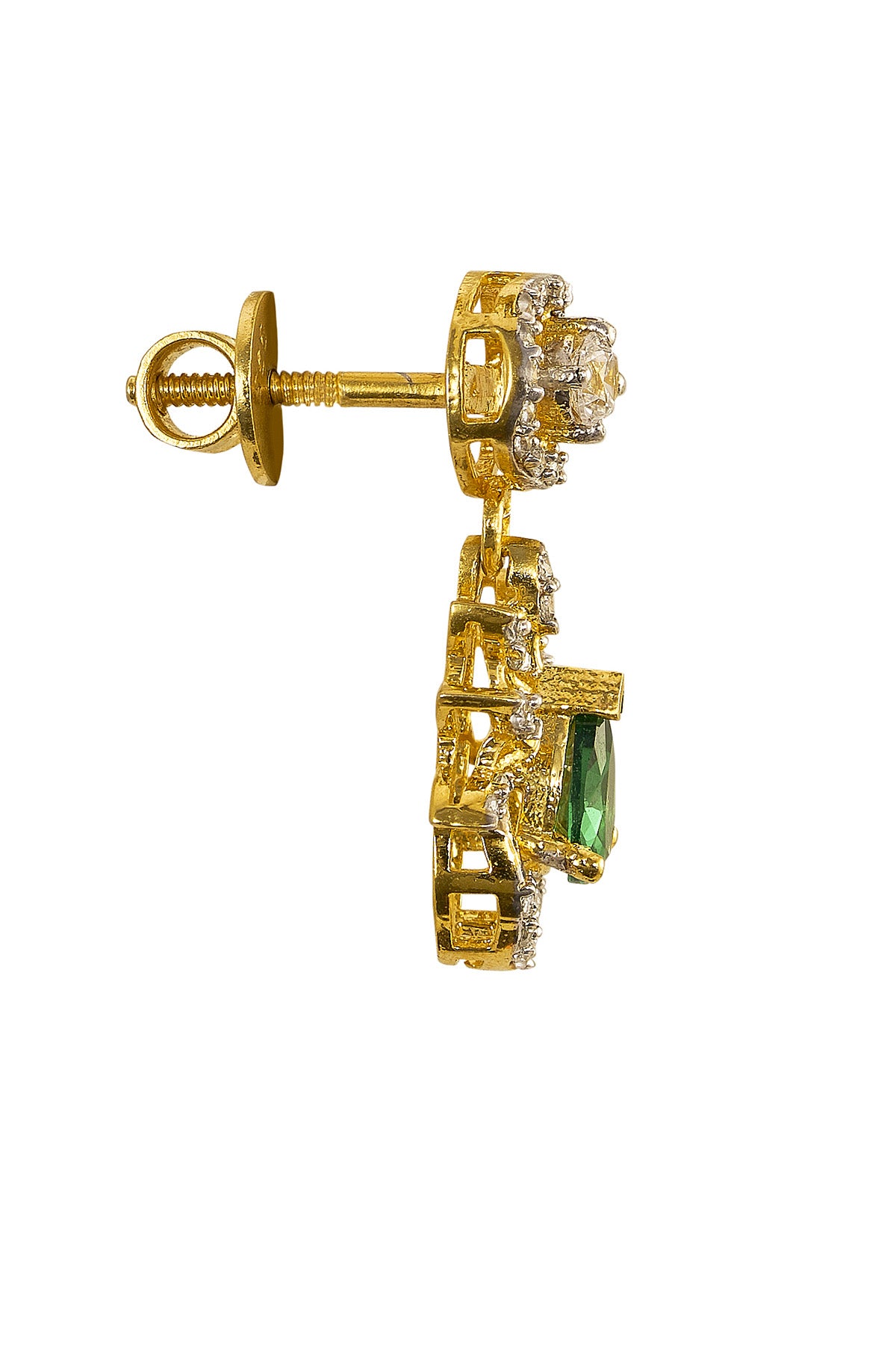 925 Silver Drop Stone Earrings