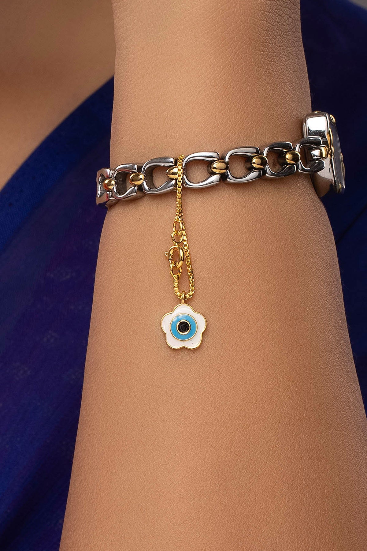 Buy 925 Silver Evil Eye Watch Charm for women by Sica online available at scrollnshops