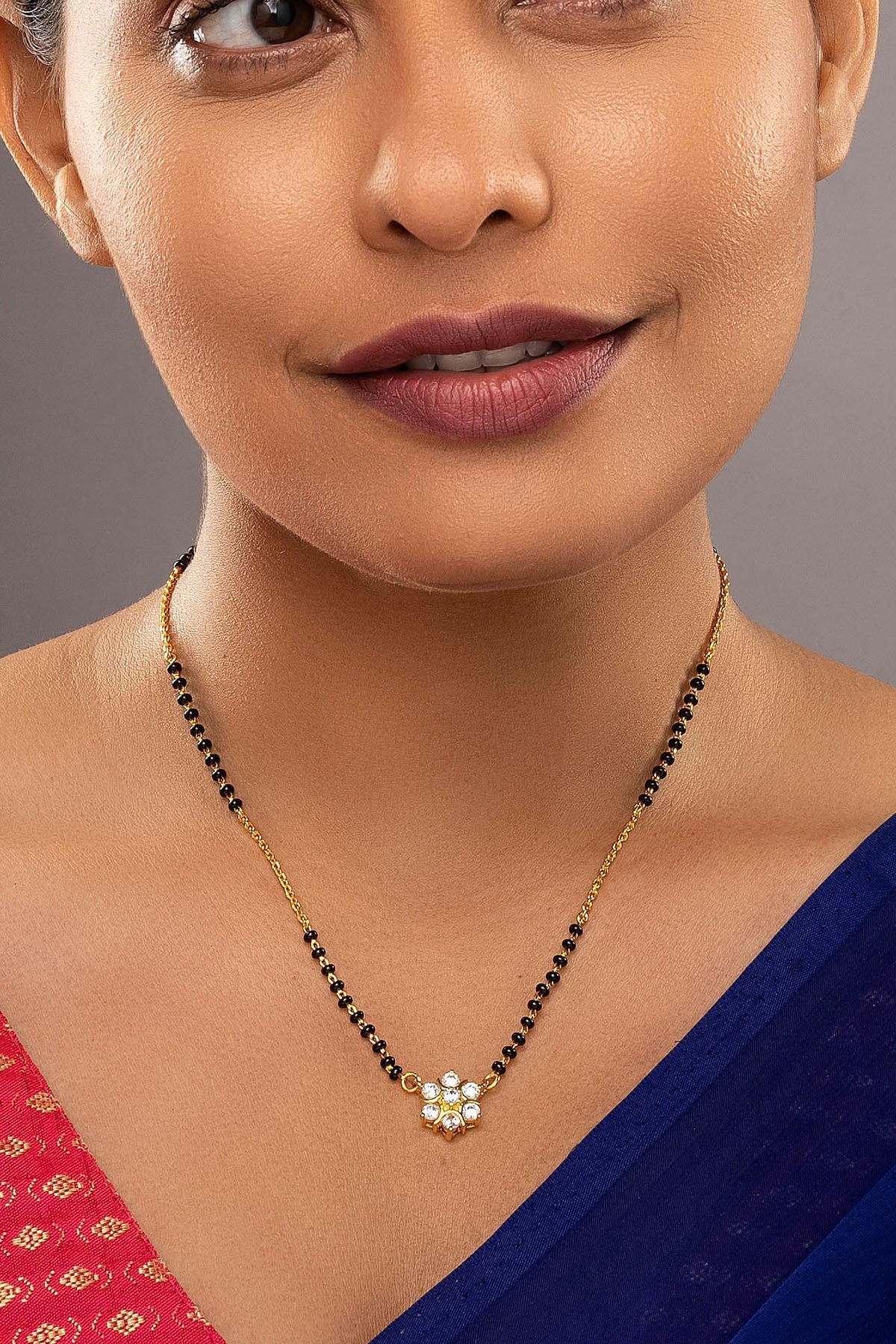 Buy 925 Silver Floral Mangalsutra for women by Sica online available at scrollnshops
