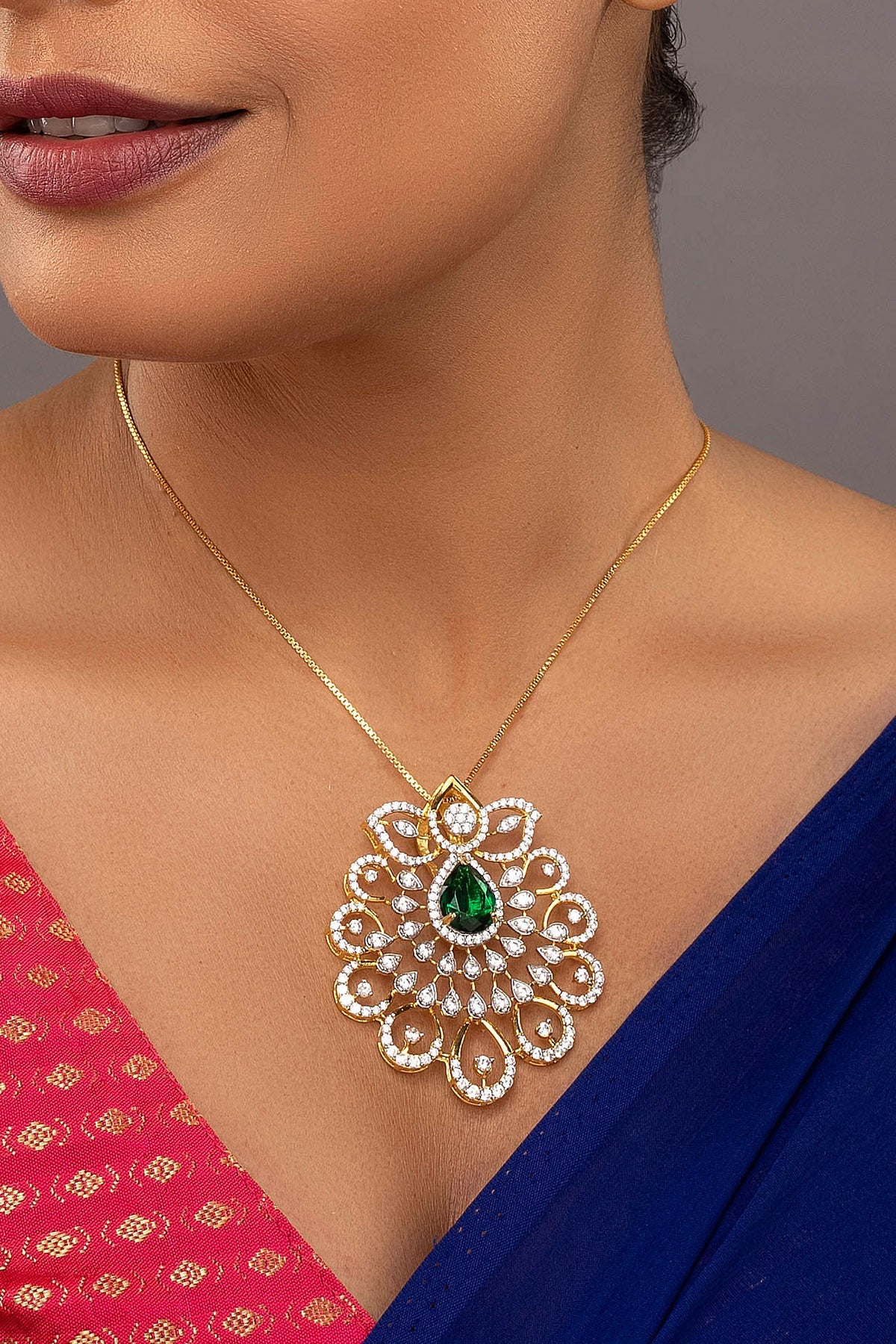 Buy 925 Silver Floral Style Pendant for women by Sica online available at scrollnshops