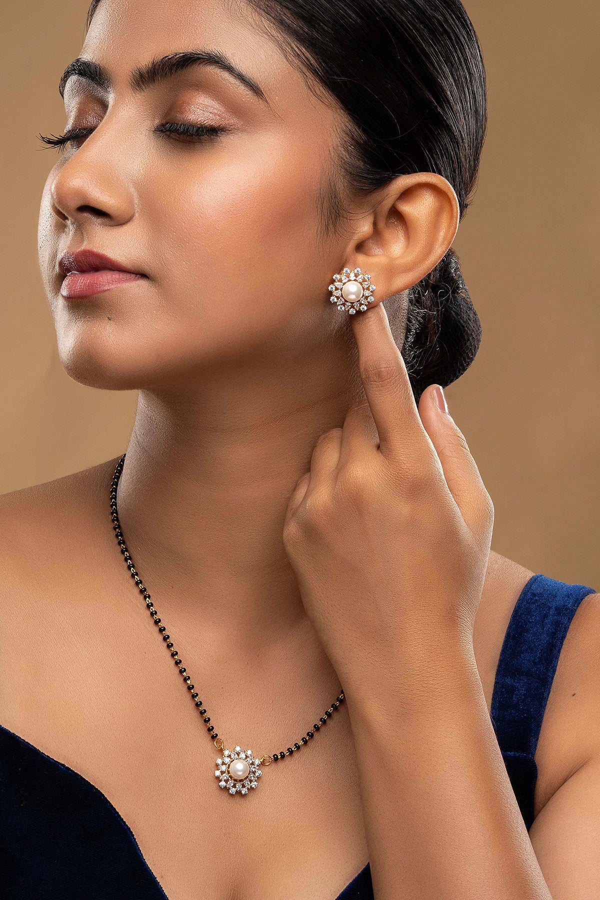 Buy 925 Silver Round Mangalsutra for women by Sica online available at scrollnshops