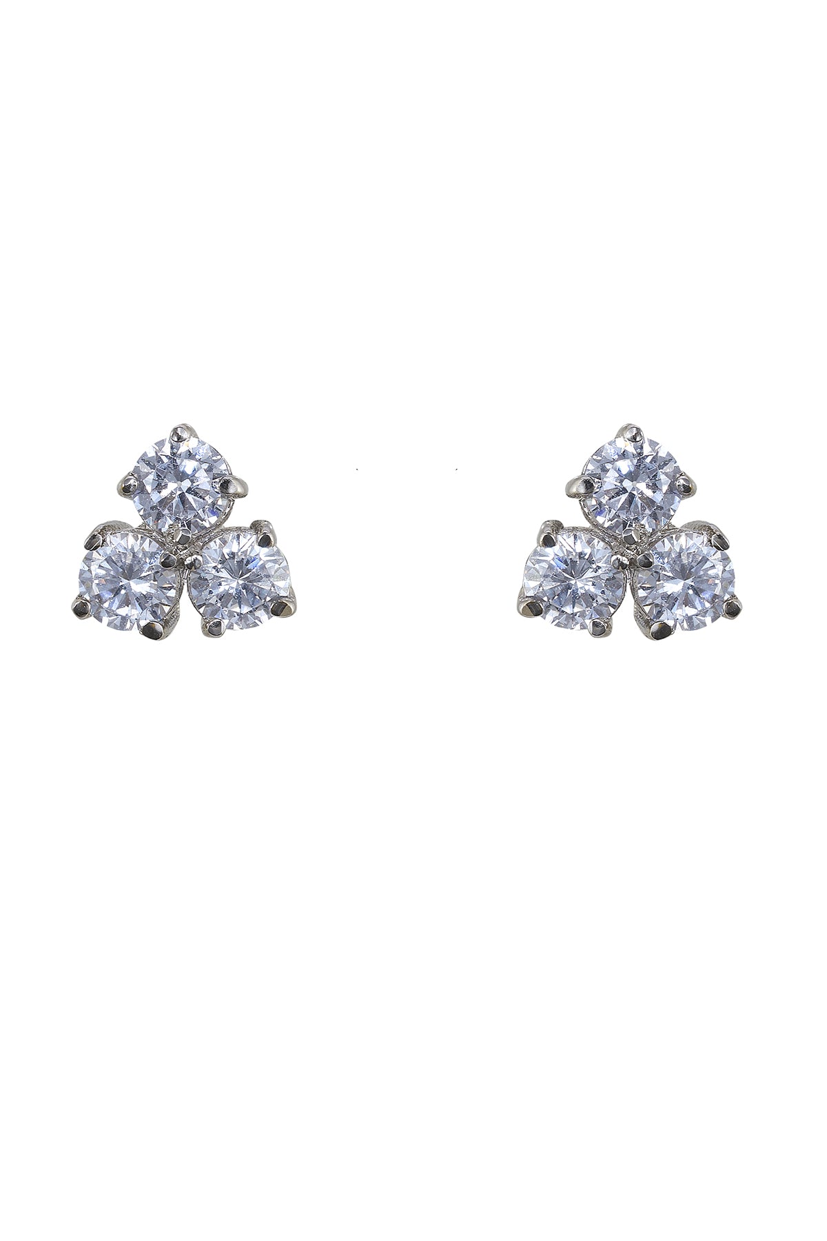 925 Silver Trikon Stud Earrings