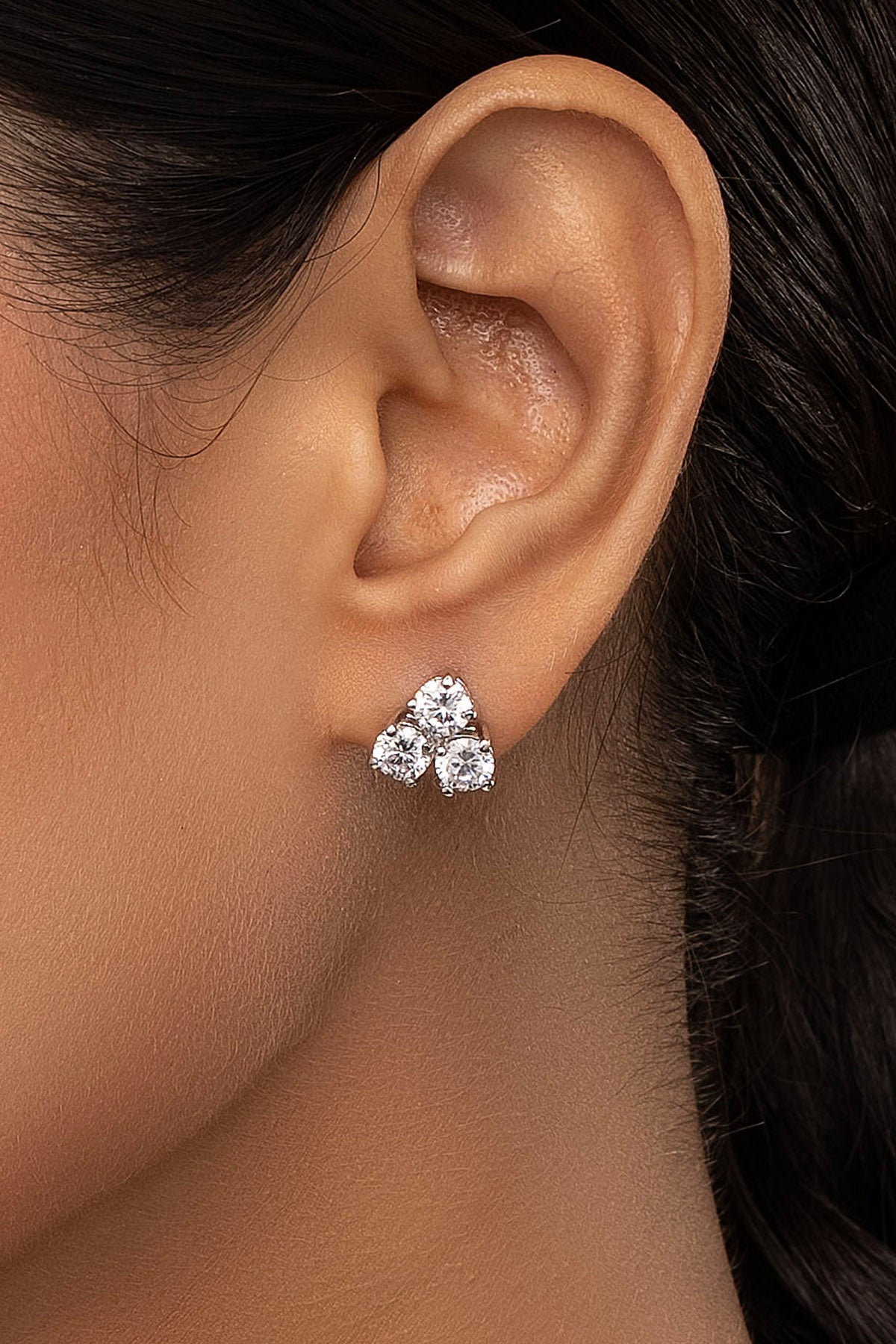 Buy 925 Silver Trikon Stud Earrings for women by Sica online available at scrollnshops