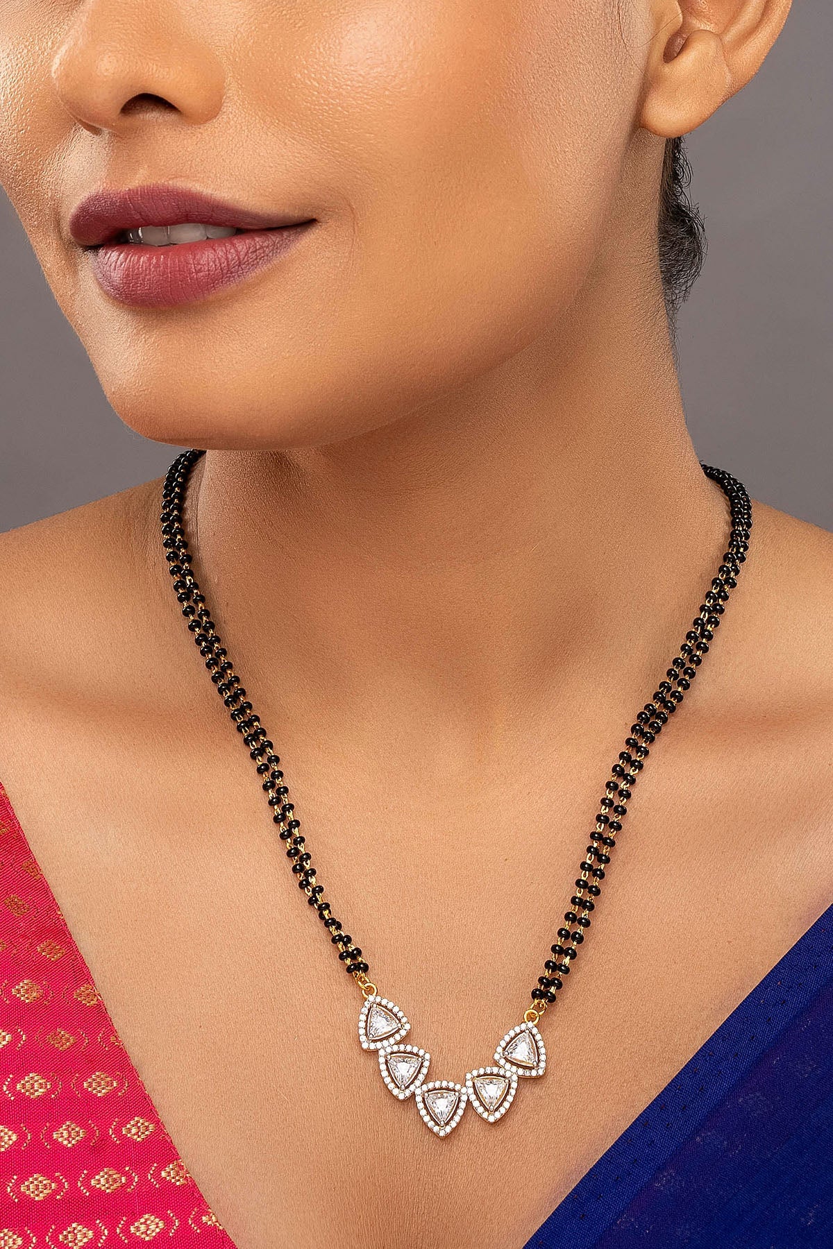 Buy 925 Silver Trikona Mangalsutra for women by Sica online available at scrollnshops