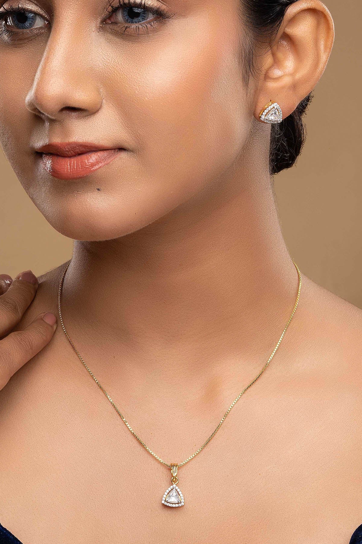 Buy 925 Silver Trikona Pendant Set for women by Sica online available at scrollnshops