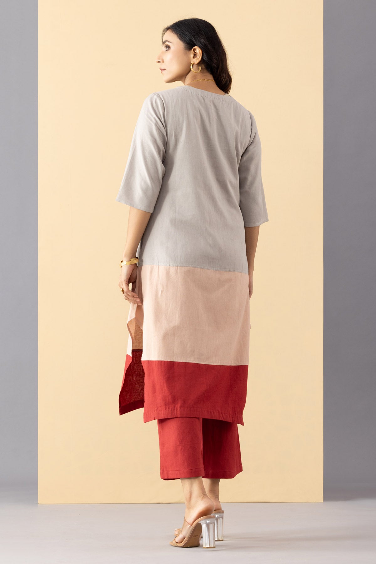 A-Line Cotton Tunic & Red Pants