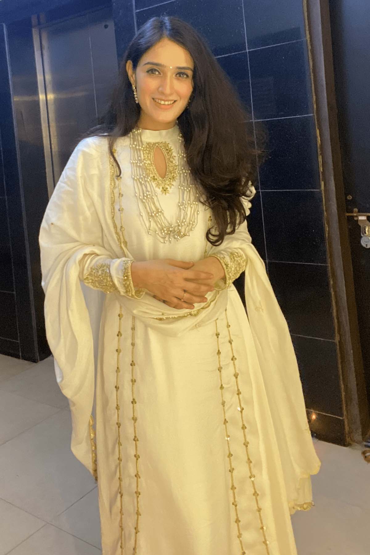 A-Line Embroidered Kurta Set