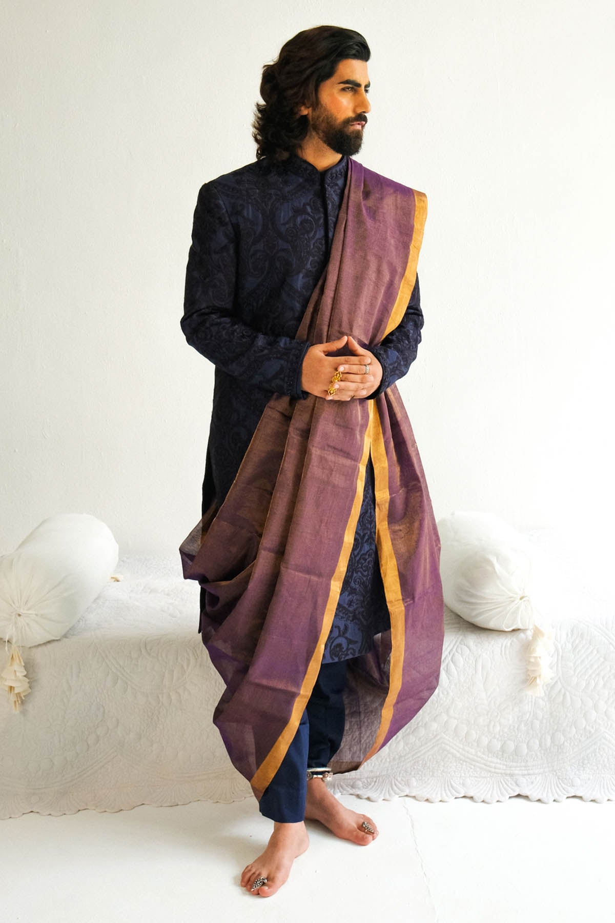 Aari Embroidered Sherwani Set