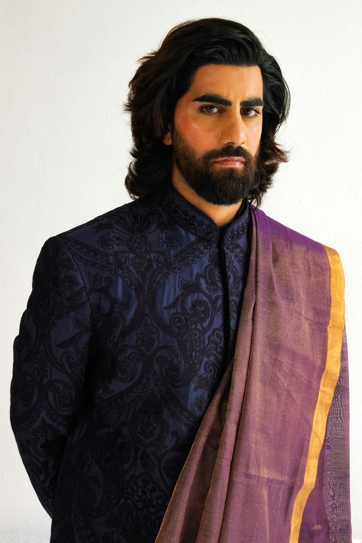 Aari Embroidered Sherwani Set