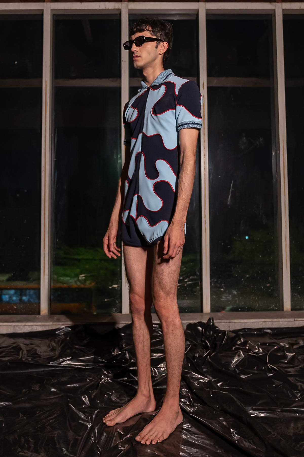 Abstract Color Block Playsuit