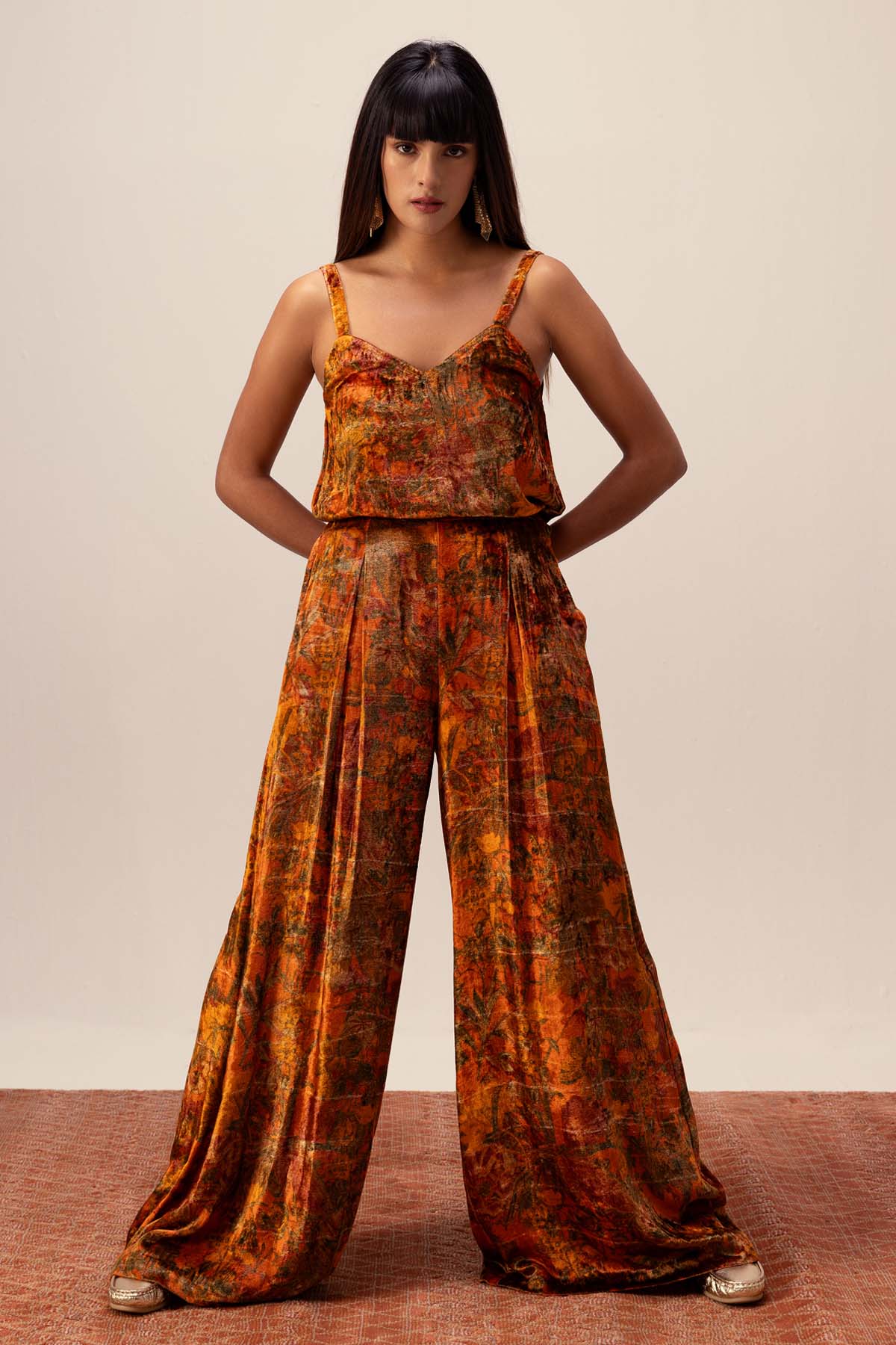 Abstract Print Cami Top & Pants