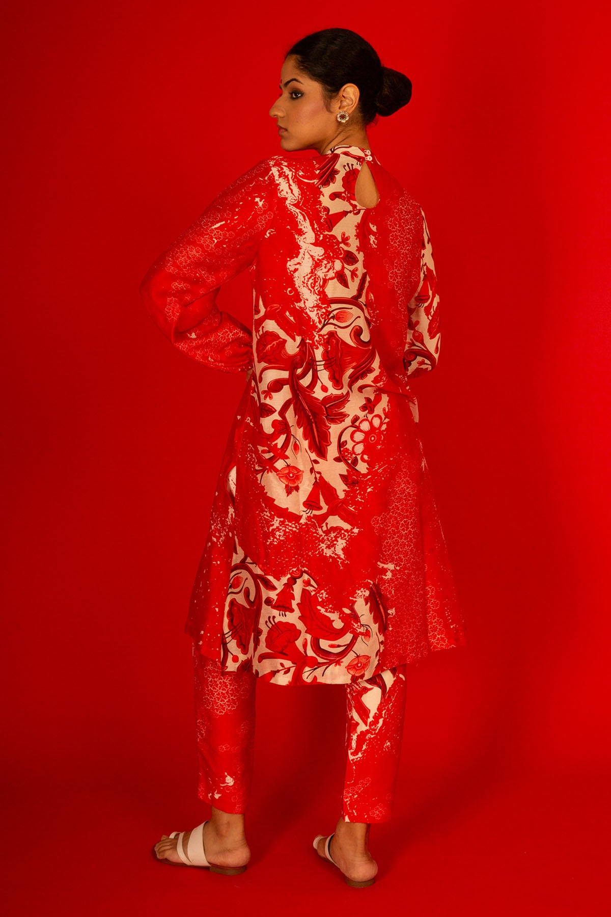 Printed Chanderi Kurta & Pants