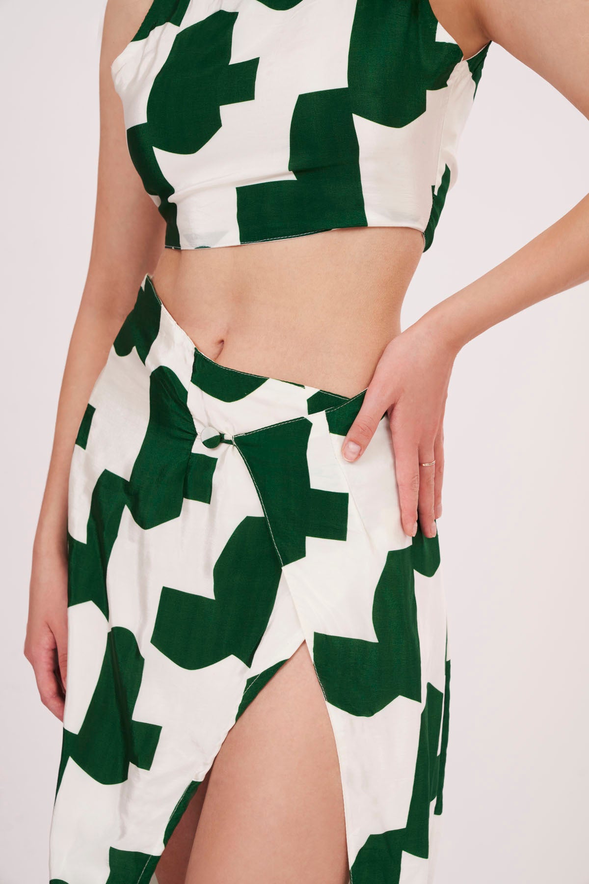 Abstract Print Muslin Co-ord Set