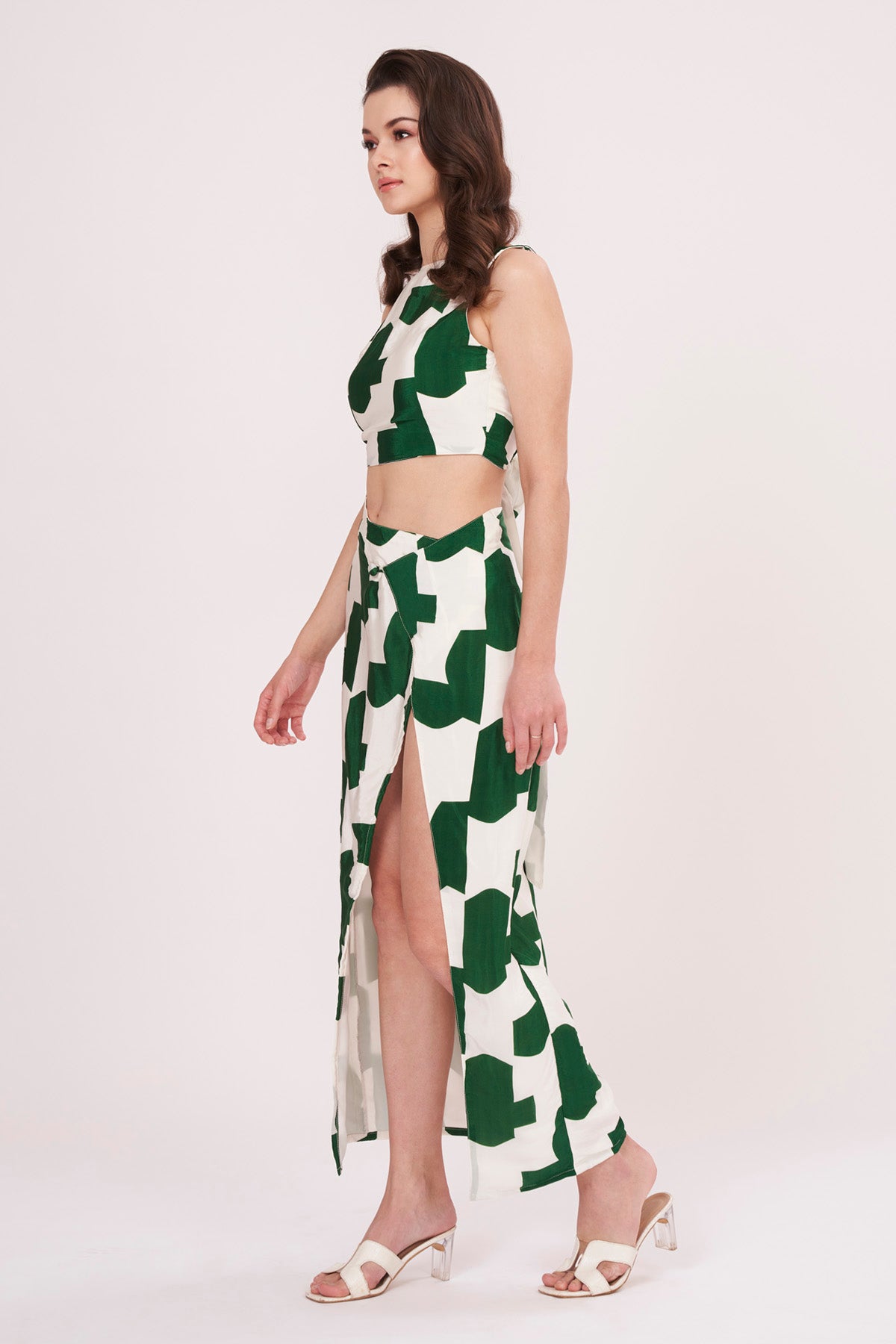 Abstract Print Muslin Co-ord Set