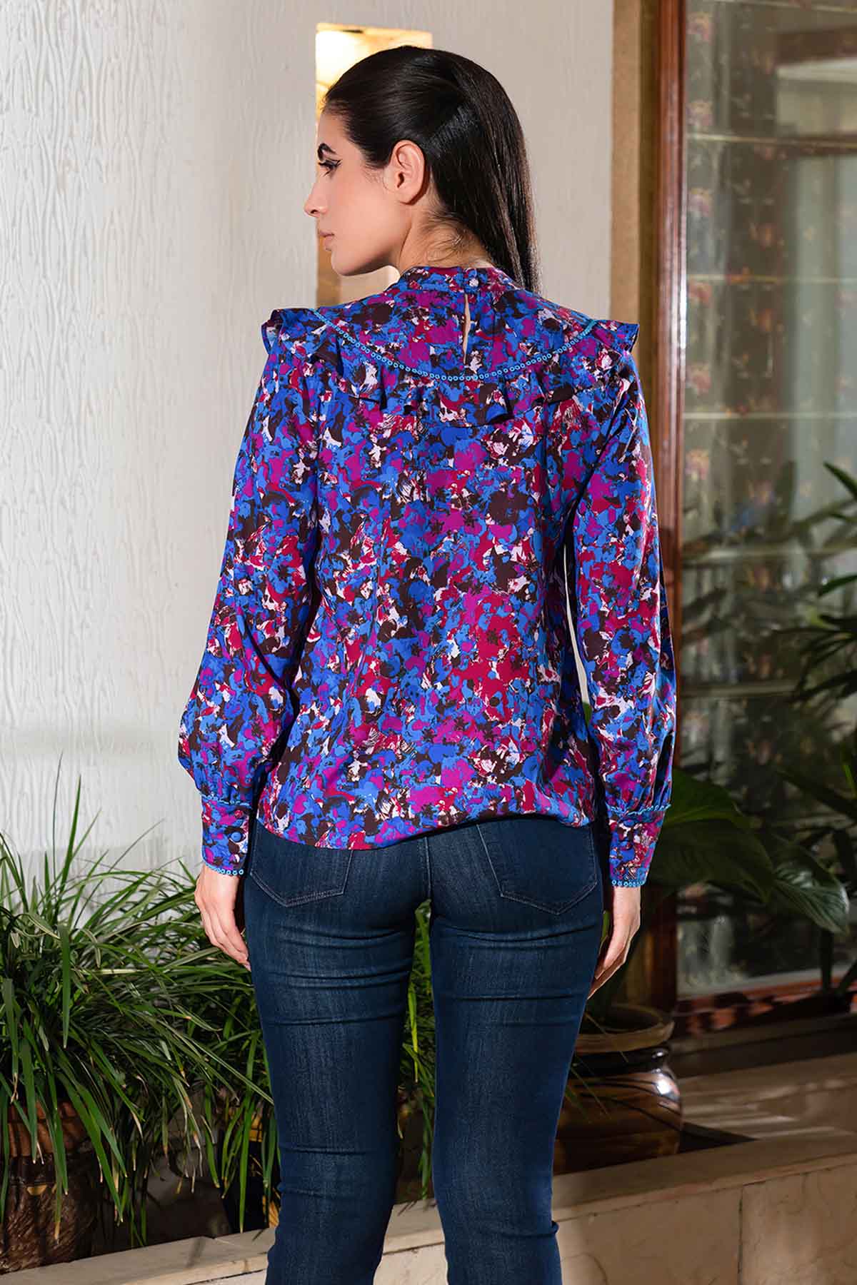 Abstract Print Victorian Top