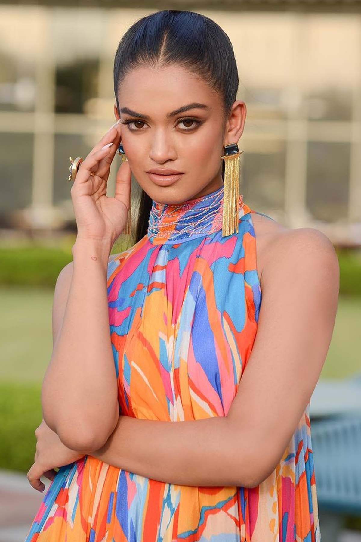 Chiffon Abstract Printed Dress