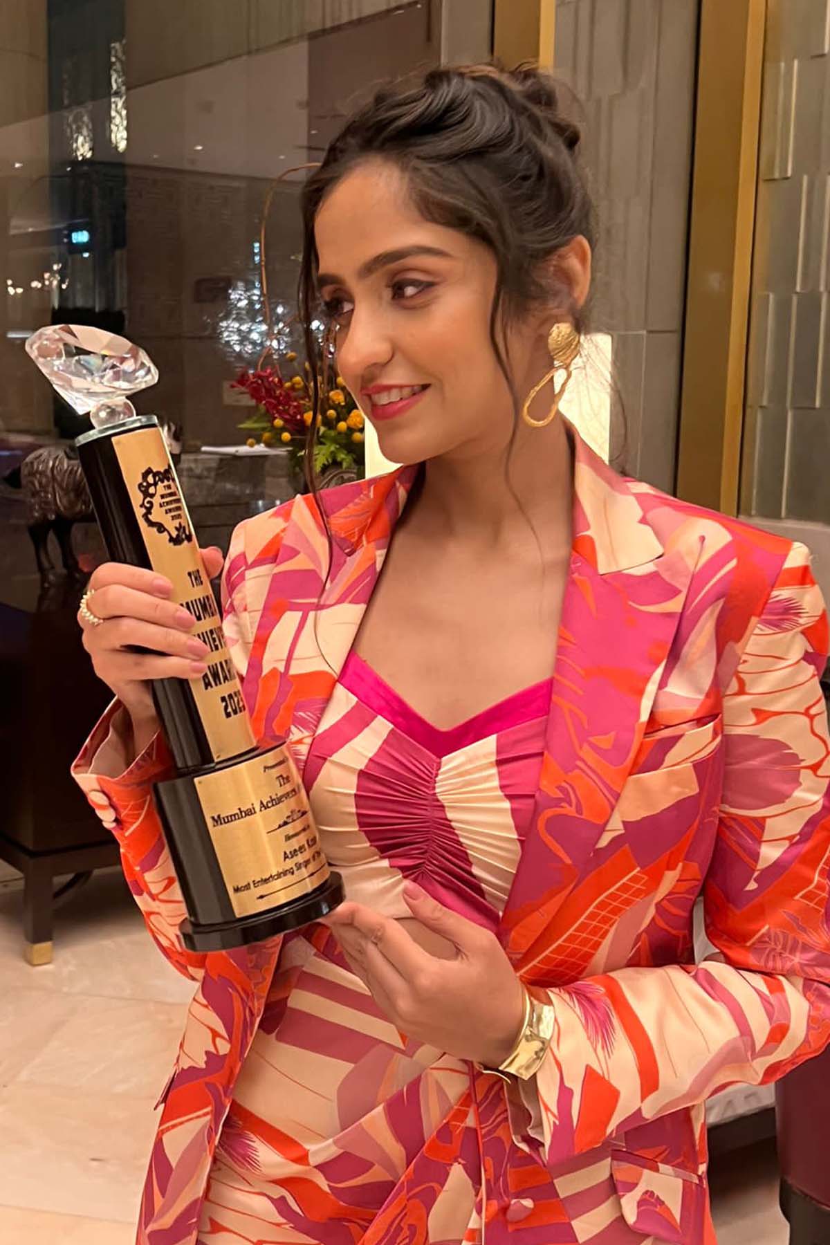 Abstract Printed Jacket & Skirt Set