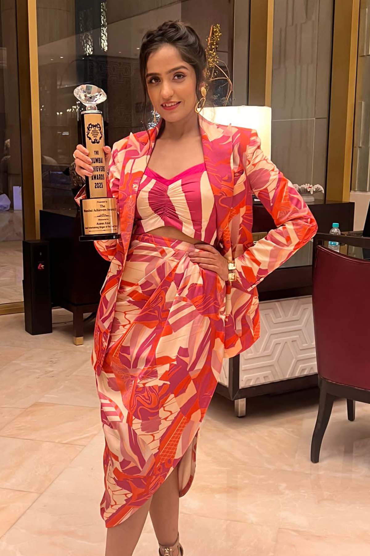 Abstract Printed Jacket & Skirt Set